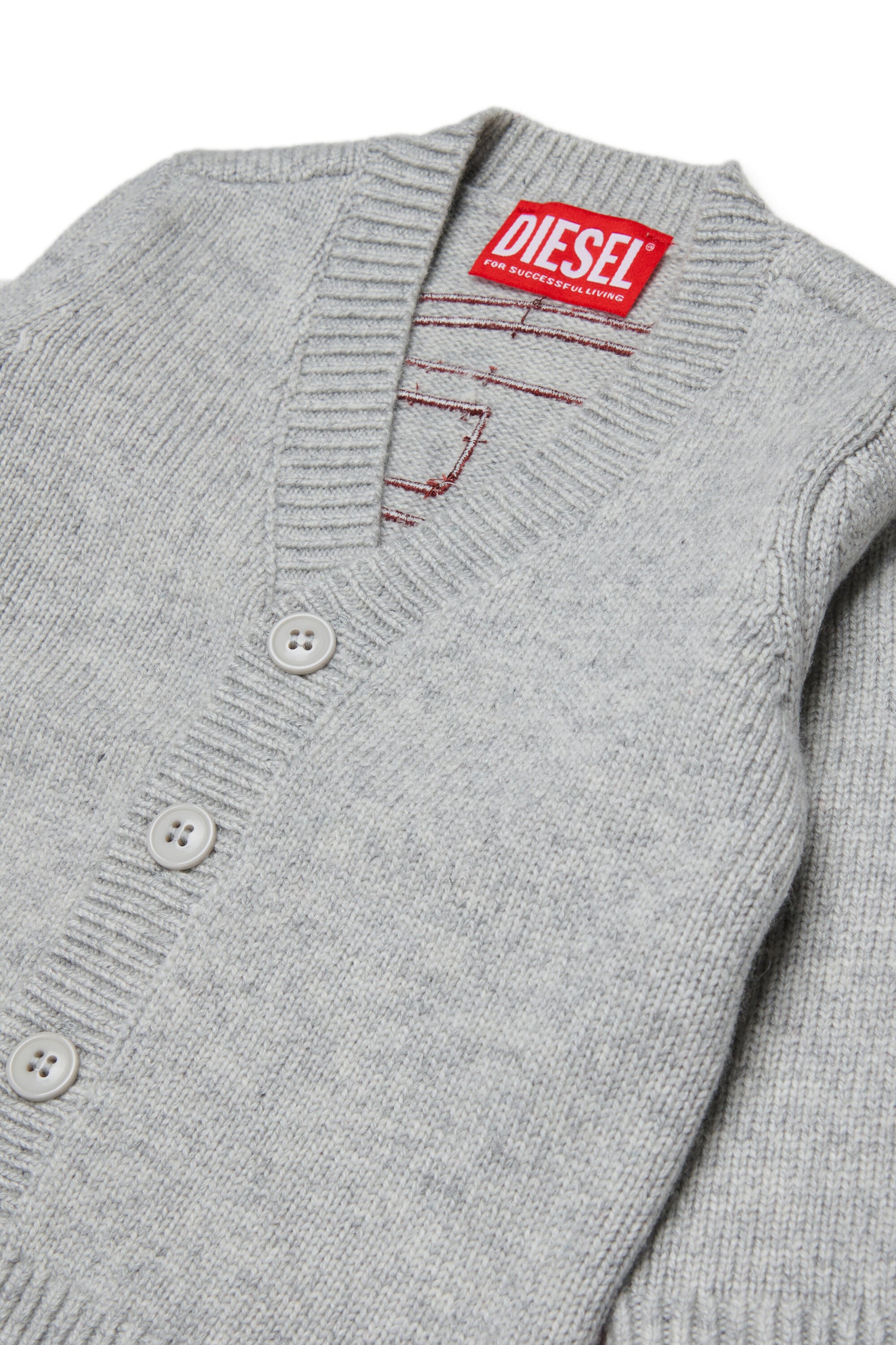 Cardigan with logo on the back