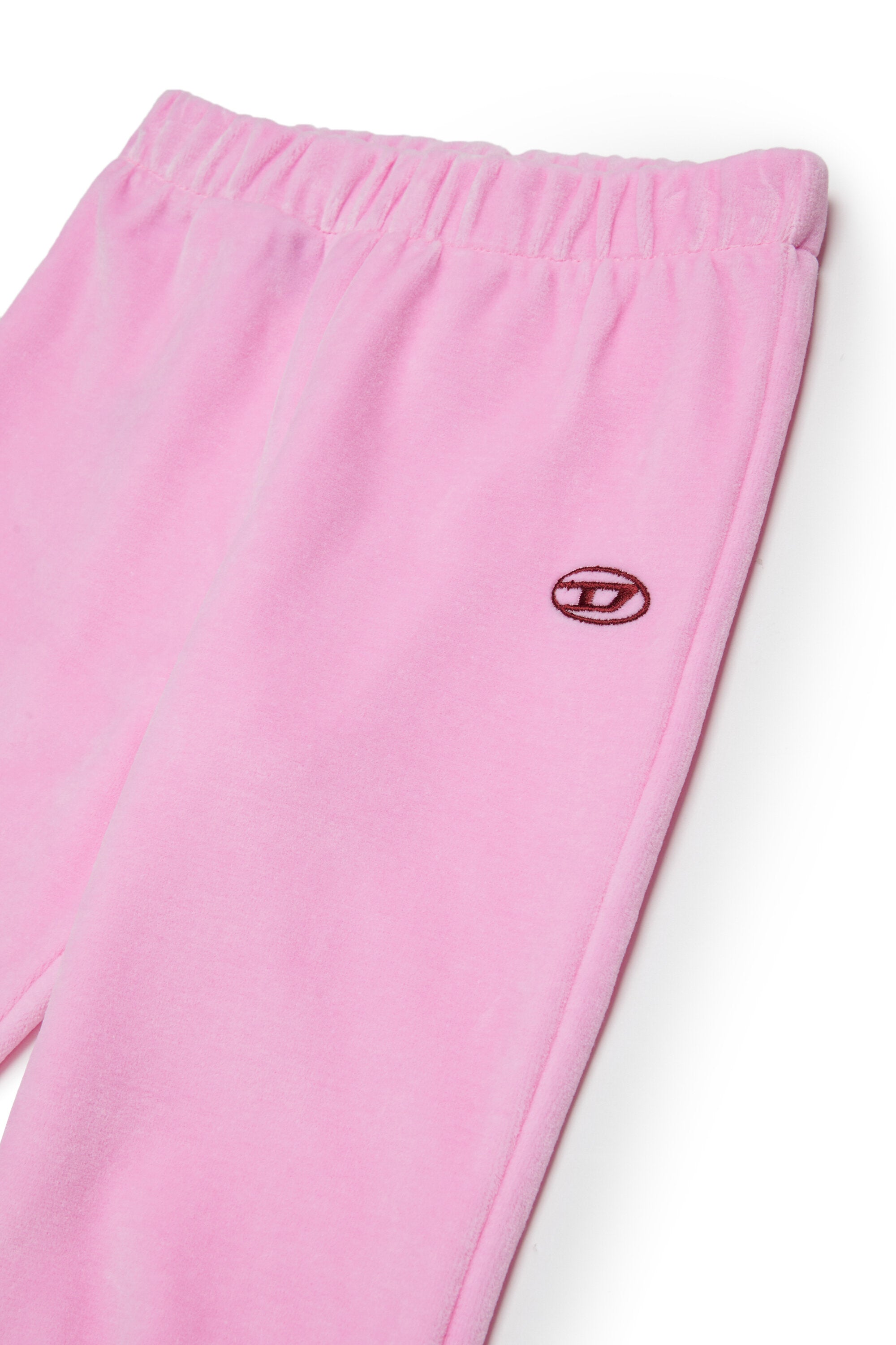 Velour pants with logo