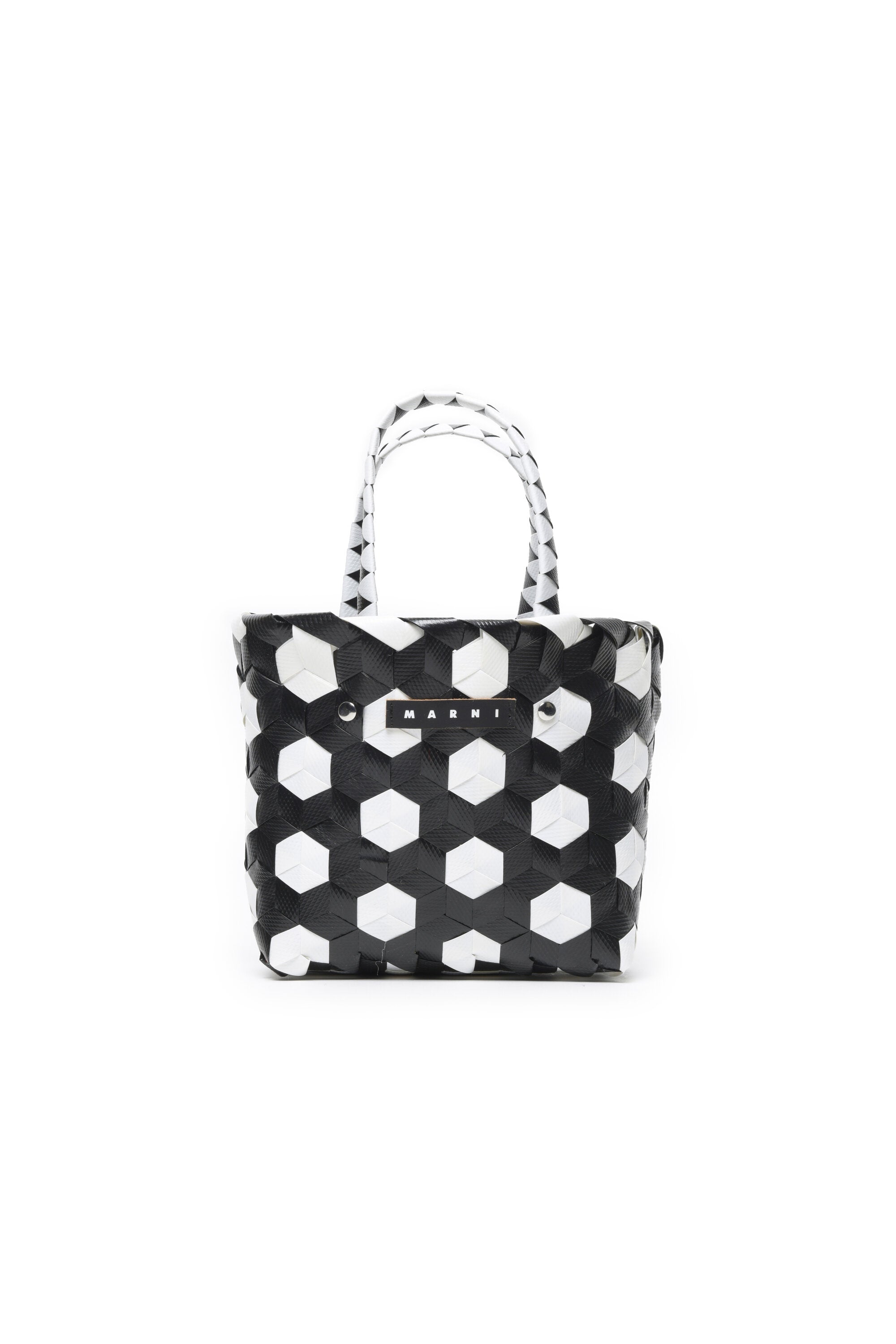 Marni Number Print Shopping Bag - White