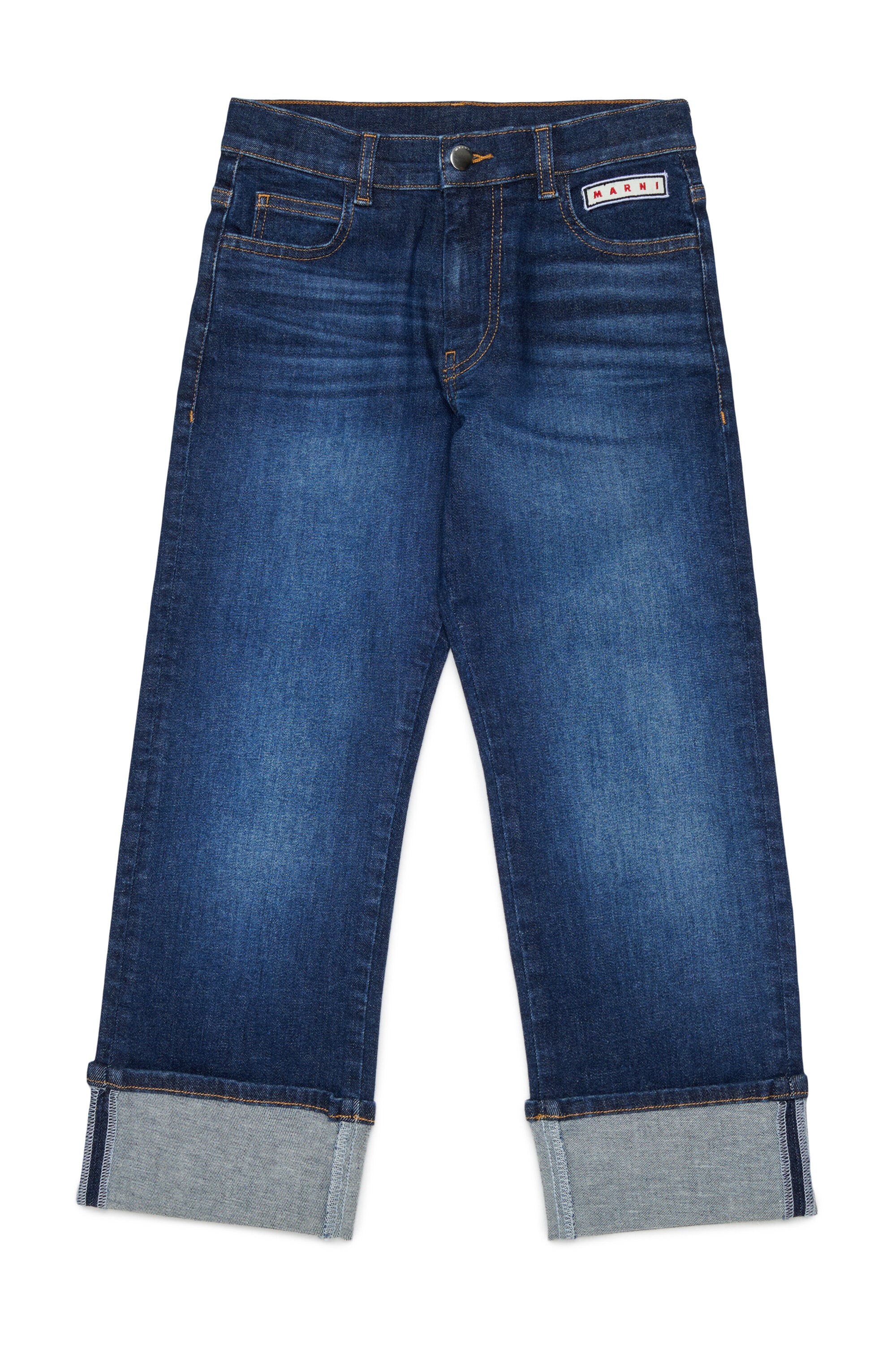Regular blue jeans