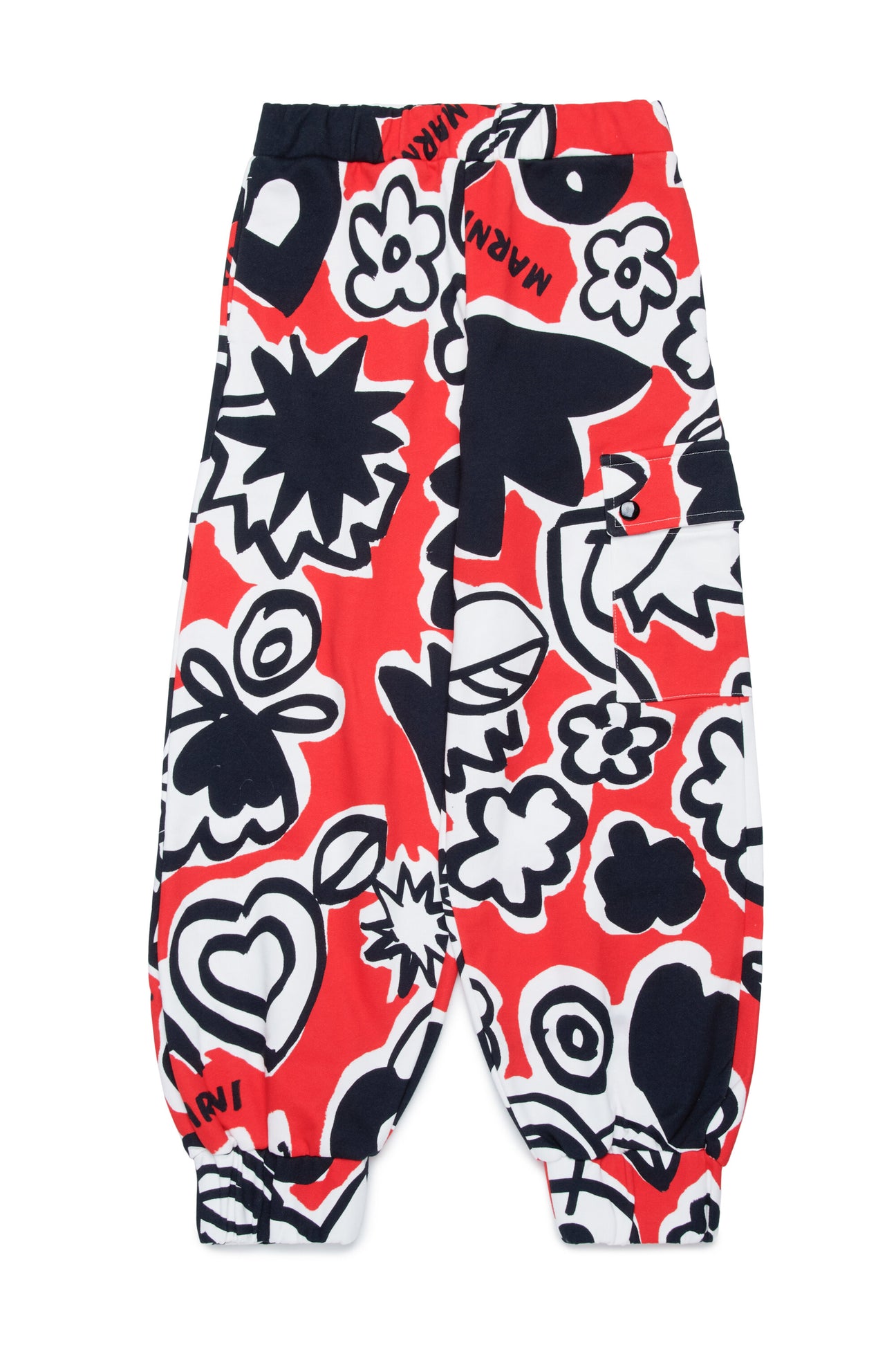 All-over Blossom fleece trousers 