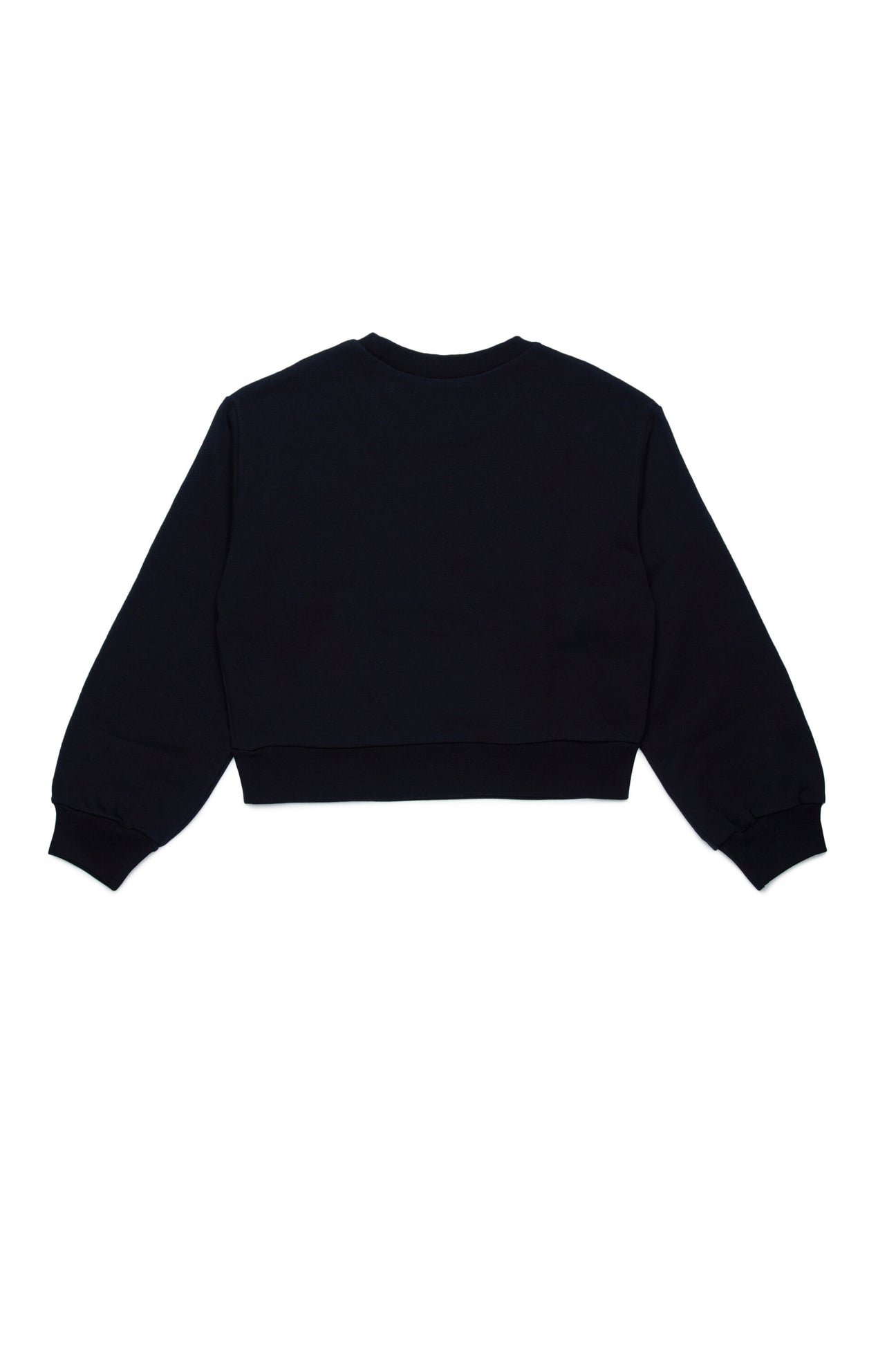 Cropped crew-neck sweatshirt with embroidered logo Cropped crew-neck sweatshirt with embroidered logo