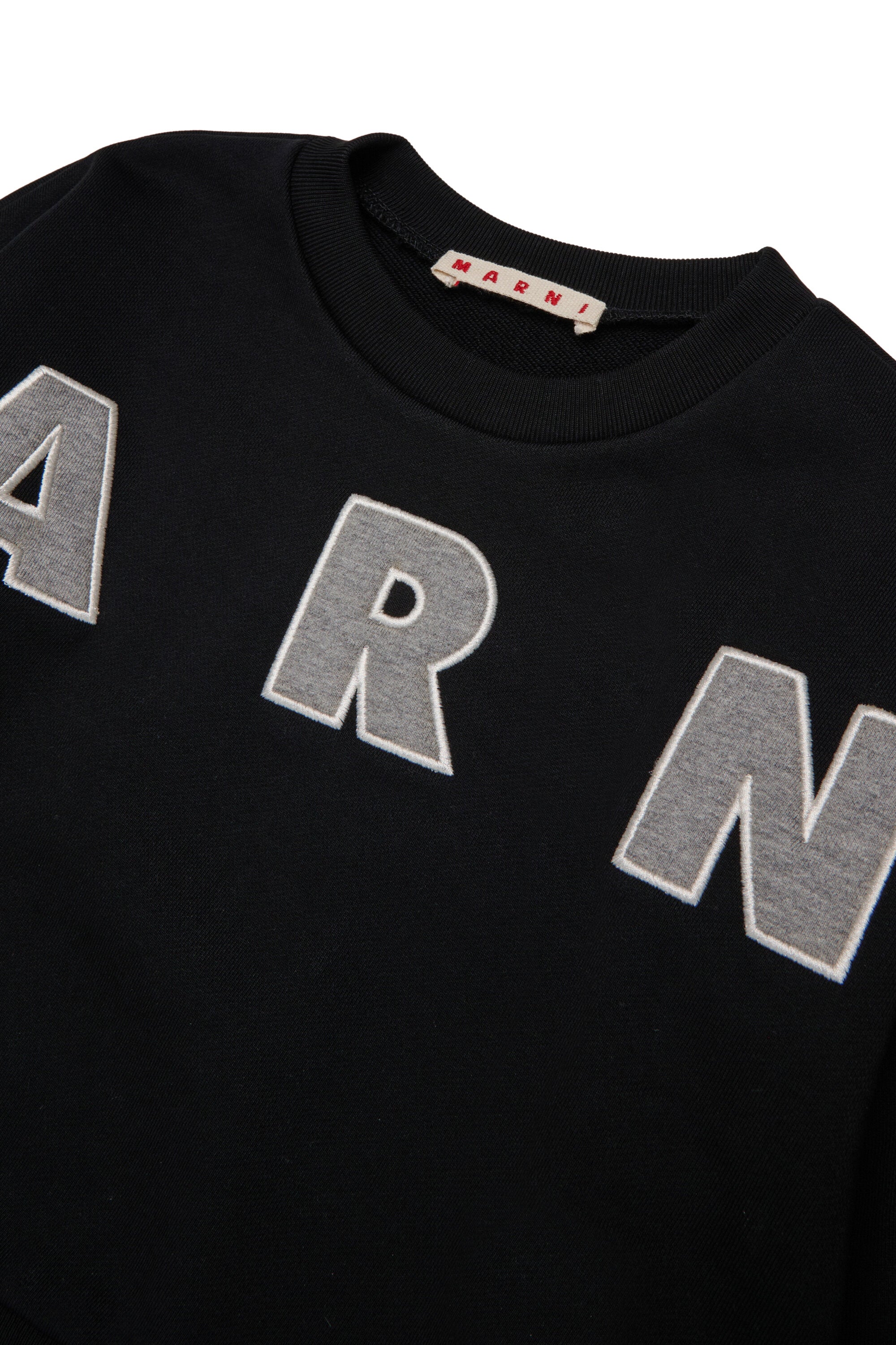 Marniのパッチロゴが刺繍された、クロップド丈のクルーネックスウェットシャツ