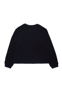 Crew-neck sweatshirt with baguette logo