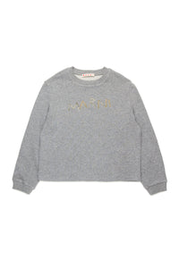 Crew-neck sweatshirt with baguette logo