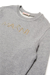 Crew-neck sweatshirt with baguette logo