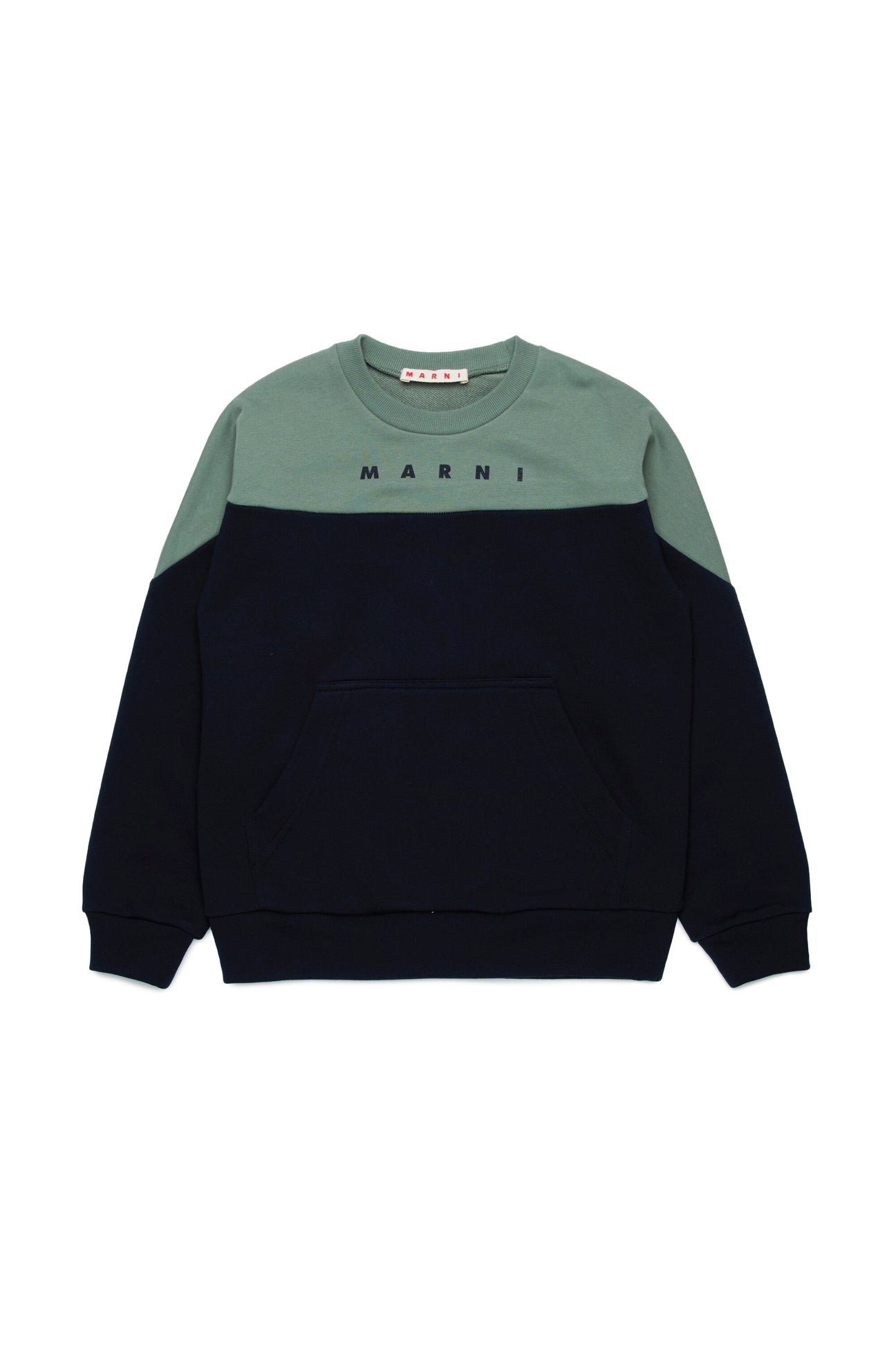 Branded colourblock crew-neck sweatshirt 