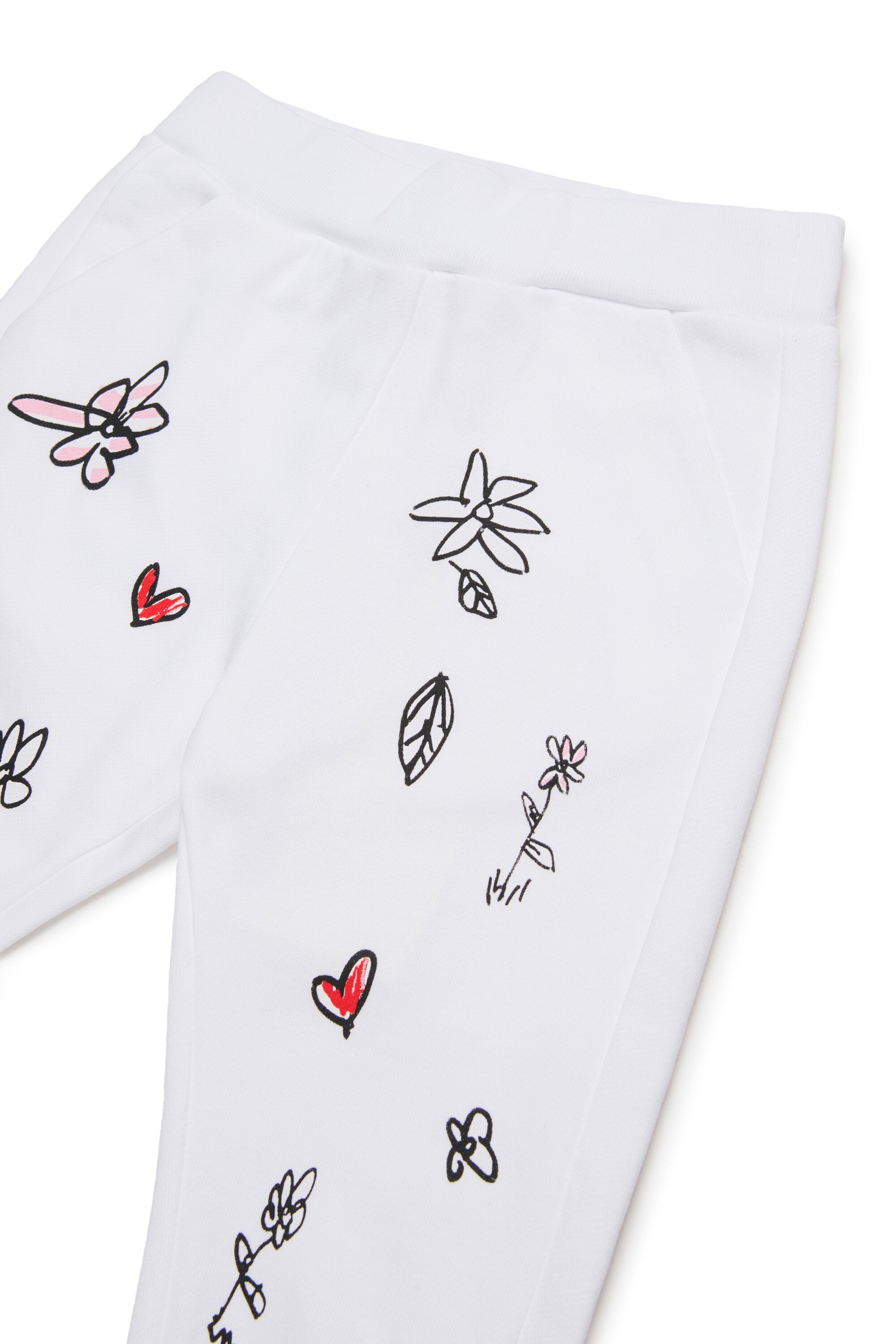 Fleece trousers with small flowers