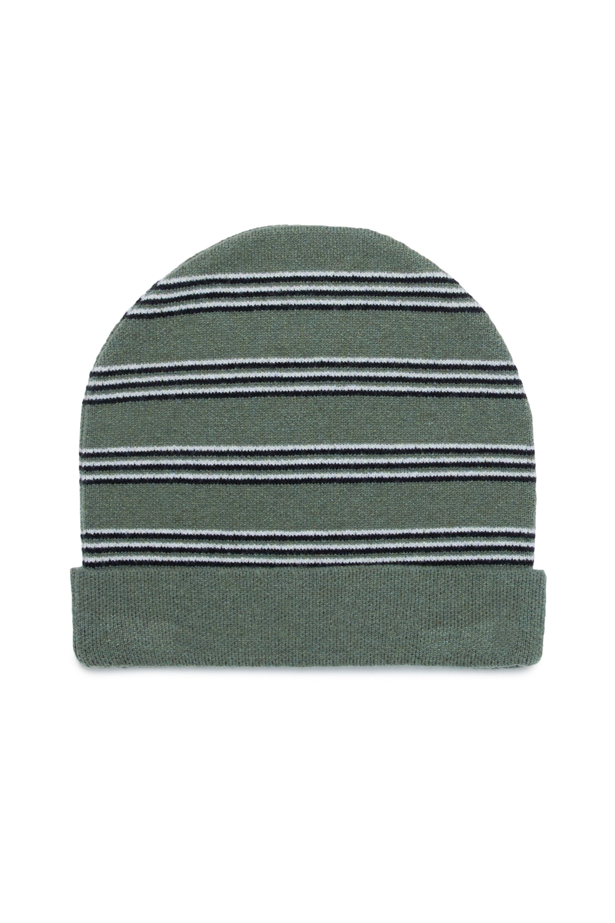 Striped wool blend beanie