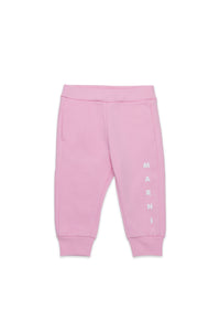 Branded fleece jogger trousers