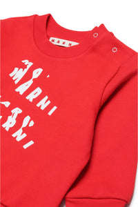 Sweatshirt with melted logo