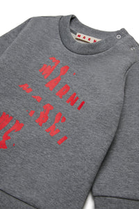 Sweatshirt with melted logo