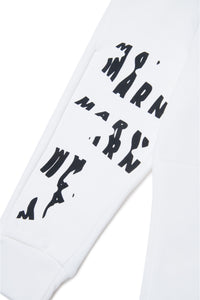 Fleece jogger trousers with melted logo