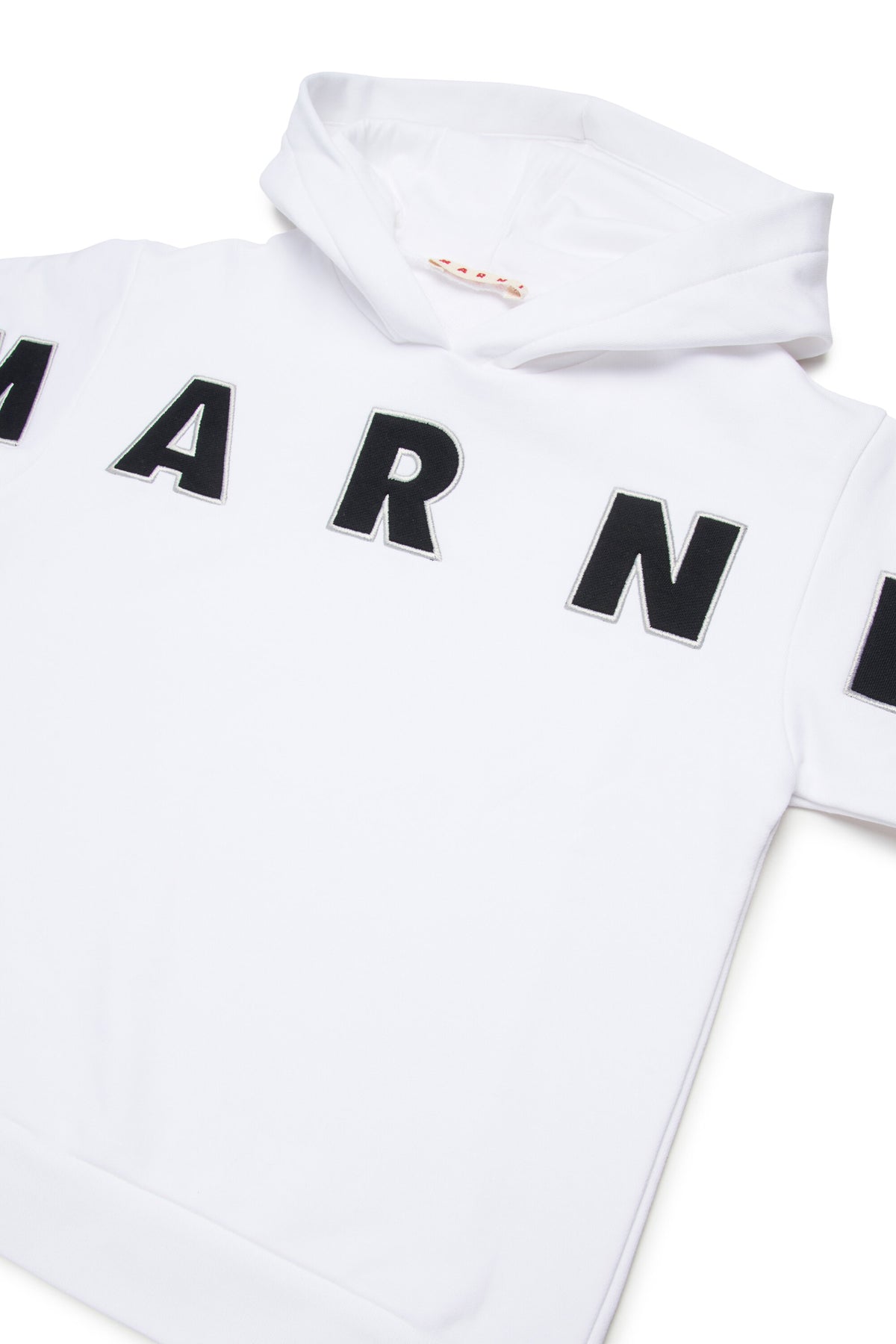 Hooded sweatshirt with embroidered Marni patch logo