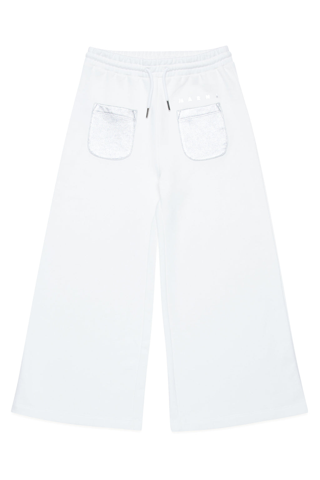 Fleece wide trousers with mylar pockets