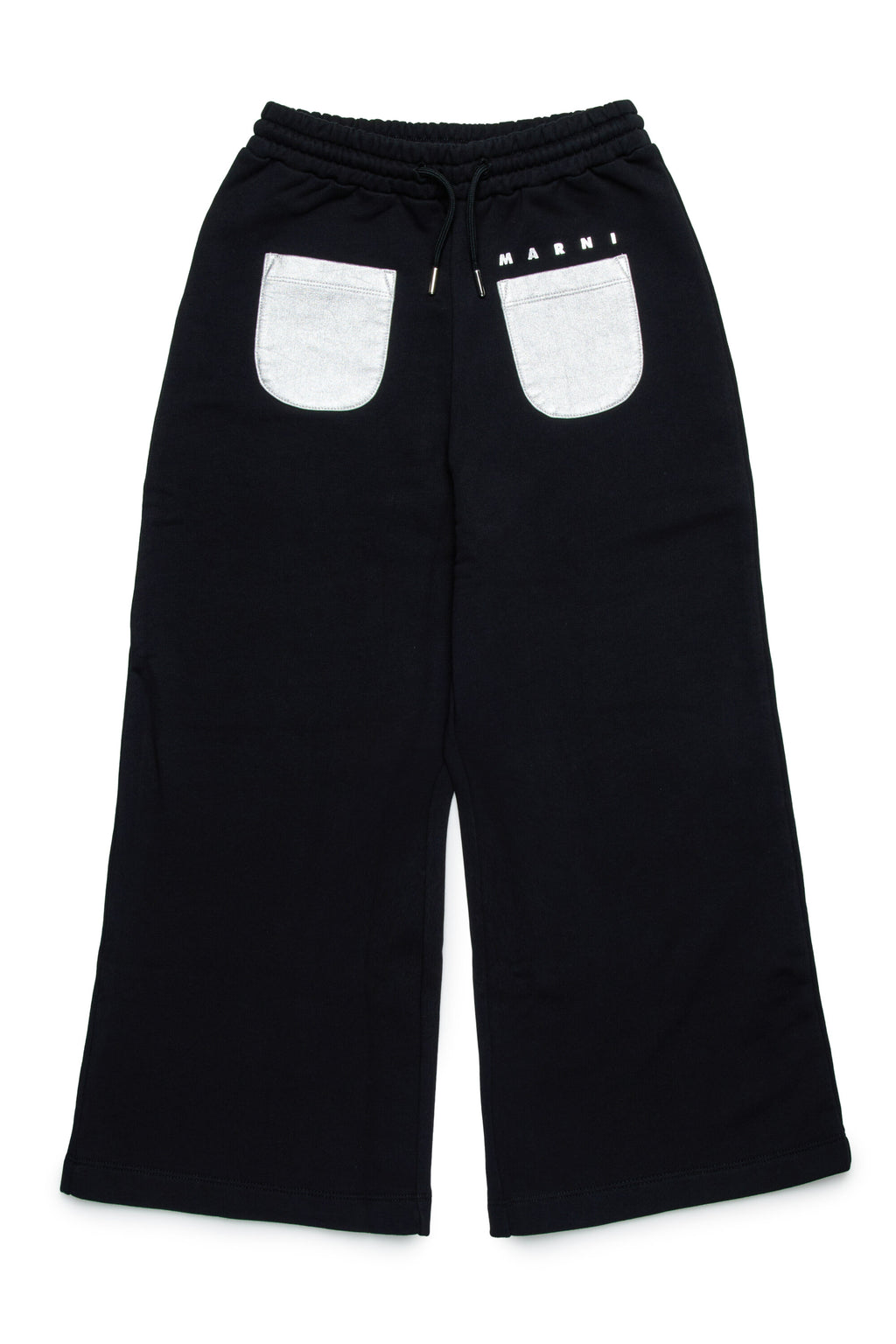 Fleece wide trousers with mylar pockets