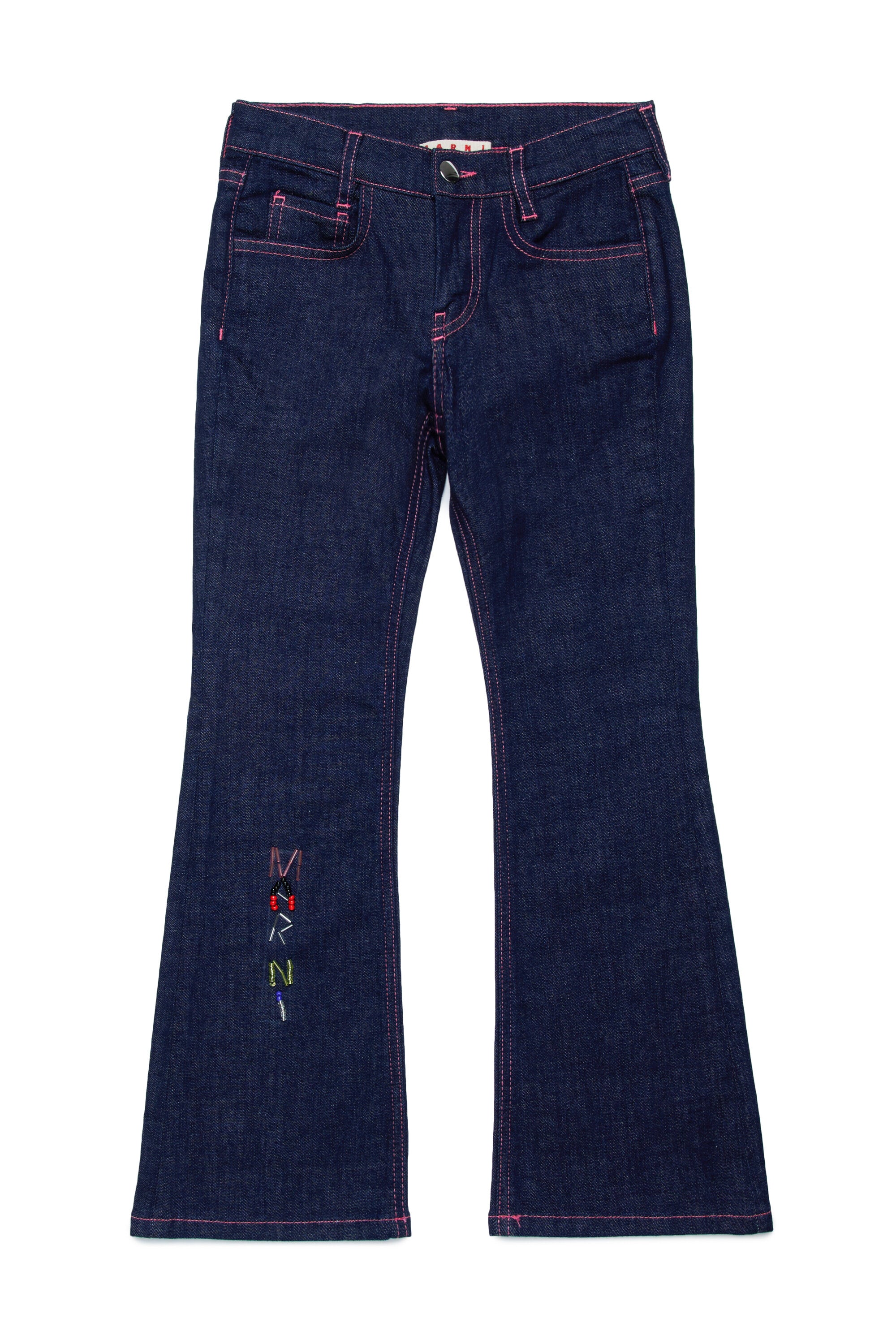 Dark blue bootcut jeans