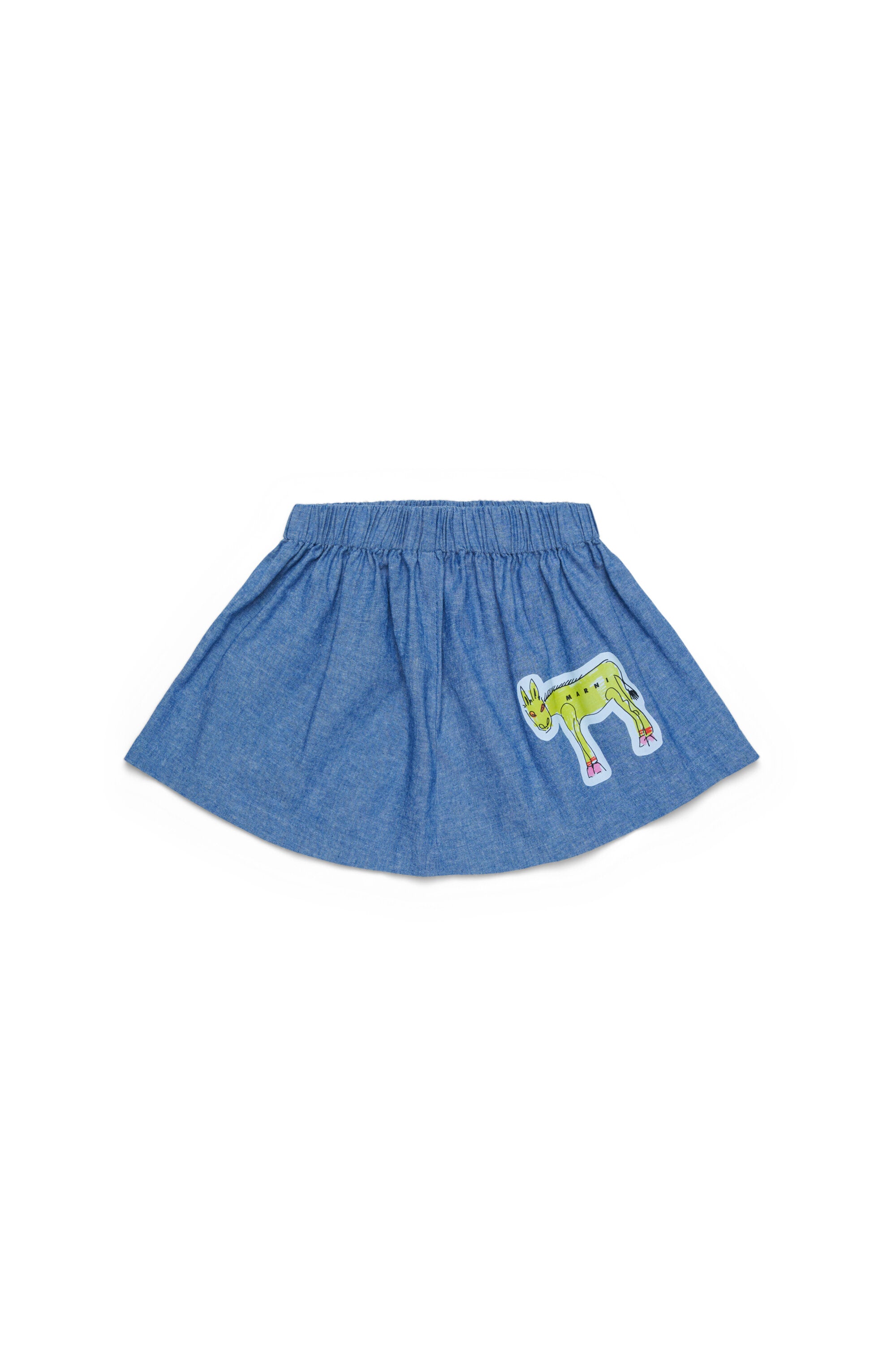 シャンブレー生地パターンスカート