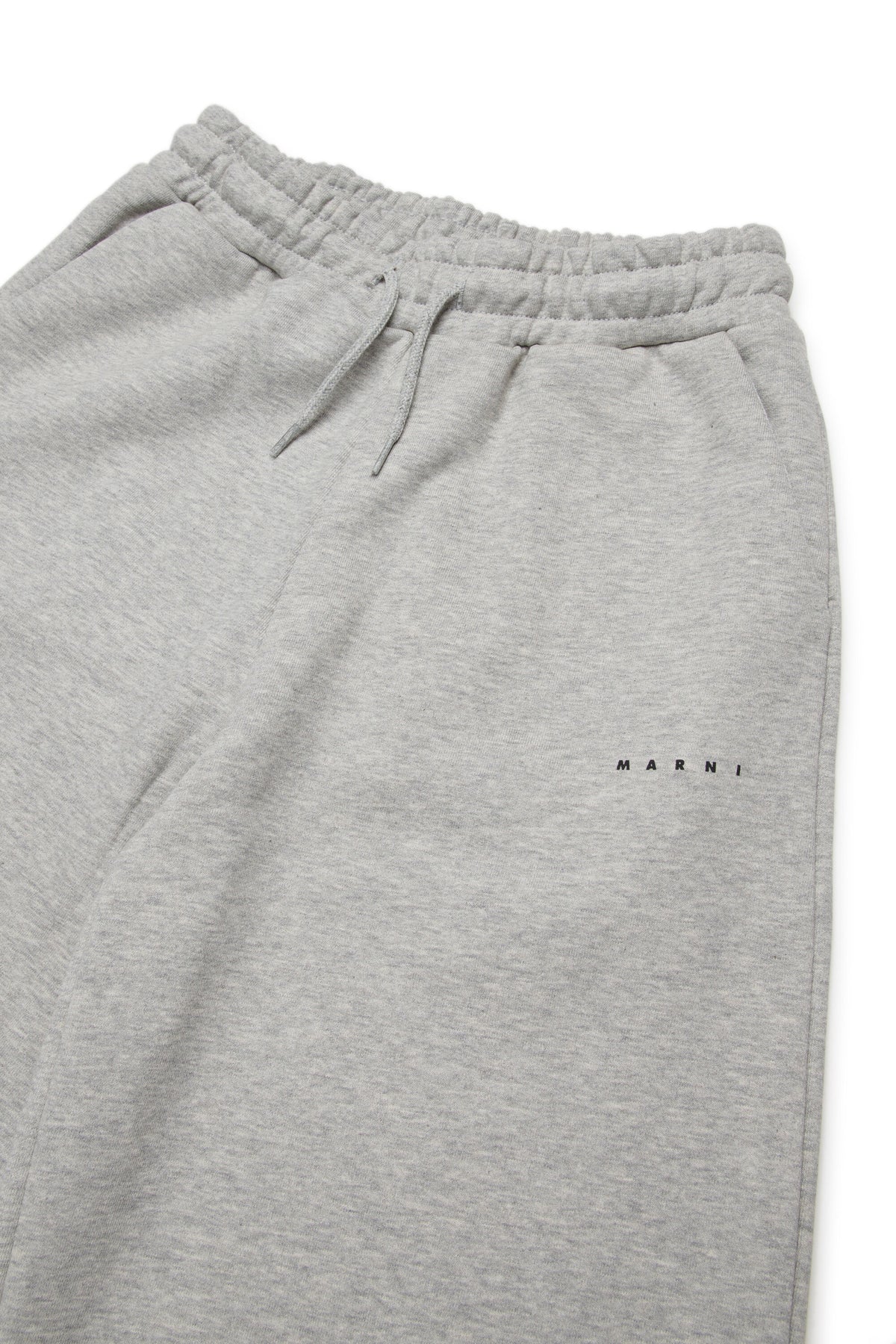 Branded fleece wide-leg pants
