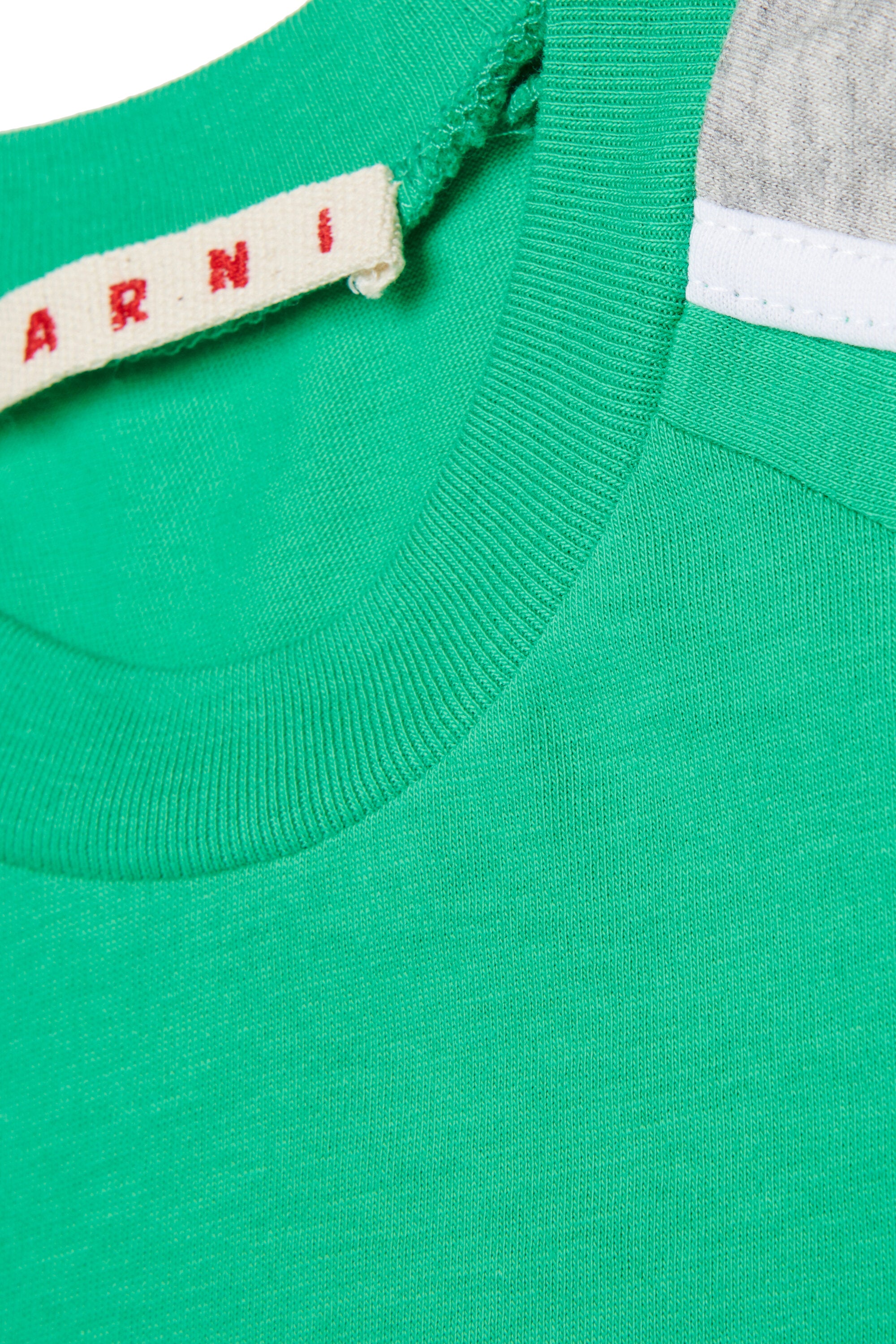 カラーブロック・ディテールのTシャツ