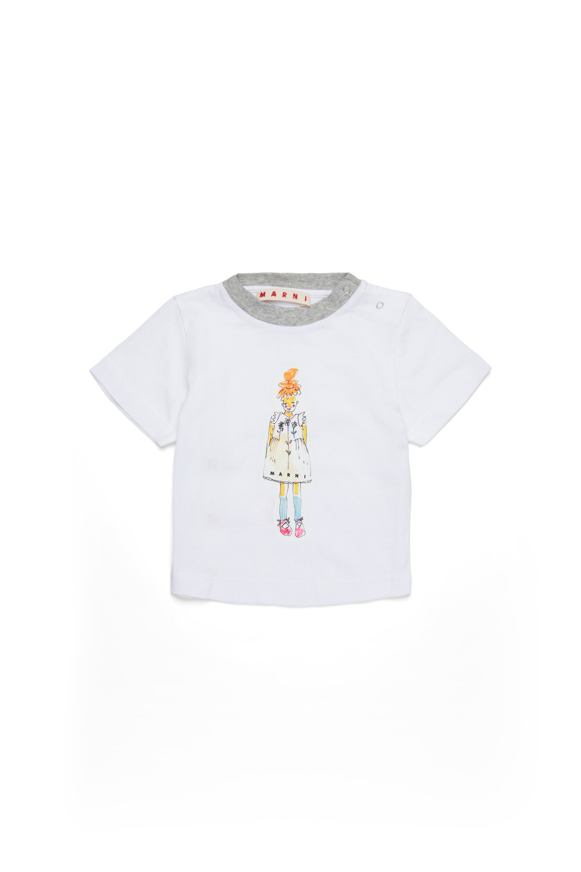 人形プリントのTシャツ