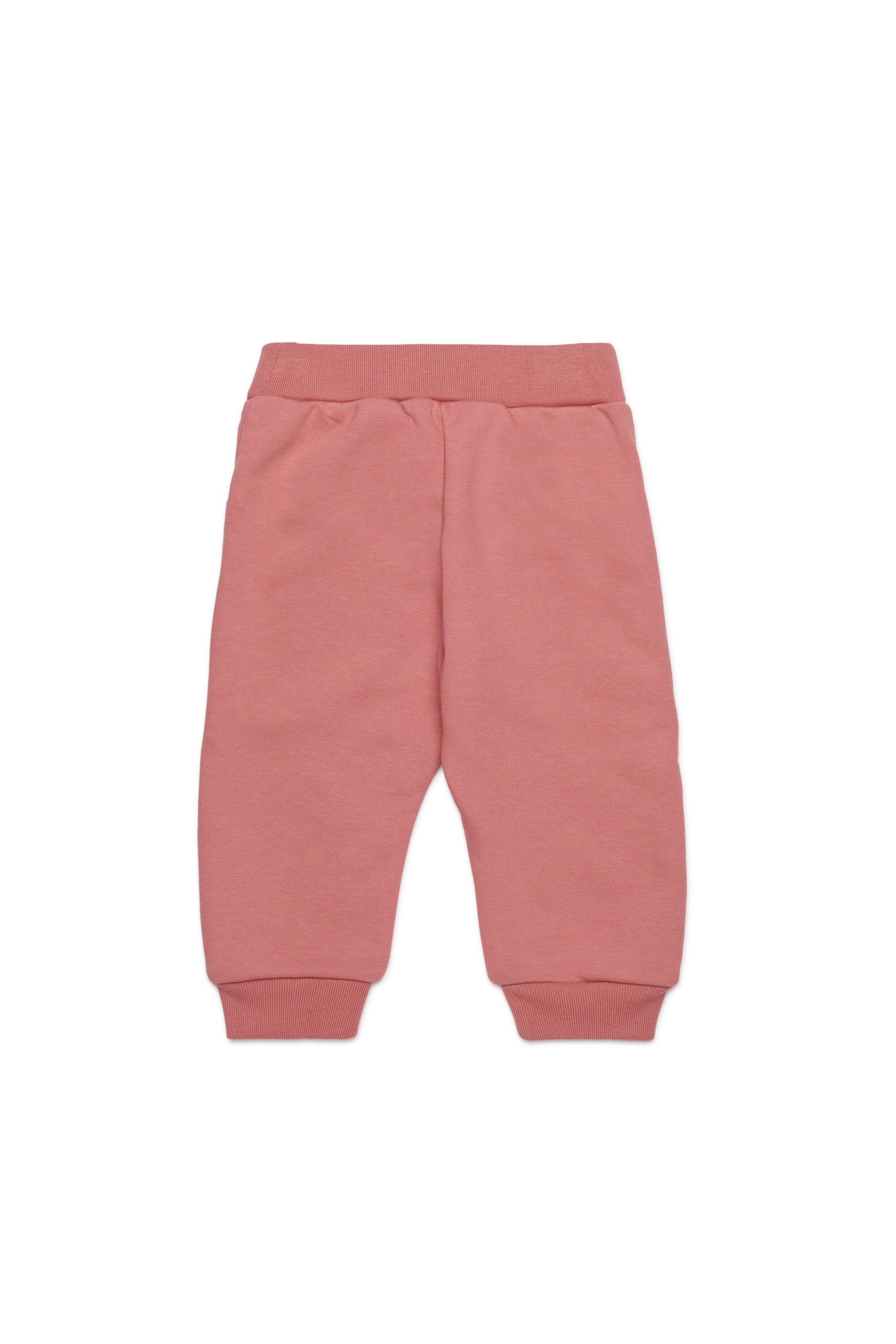 Fleece jogger pants with ruffled pockets