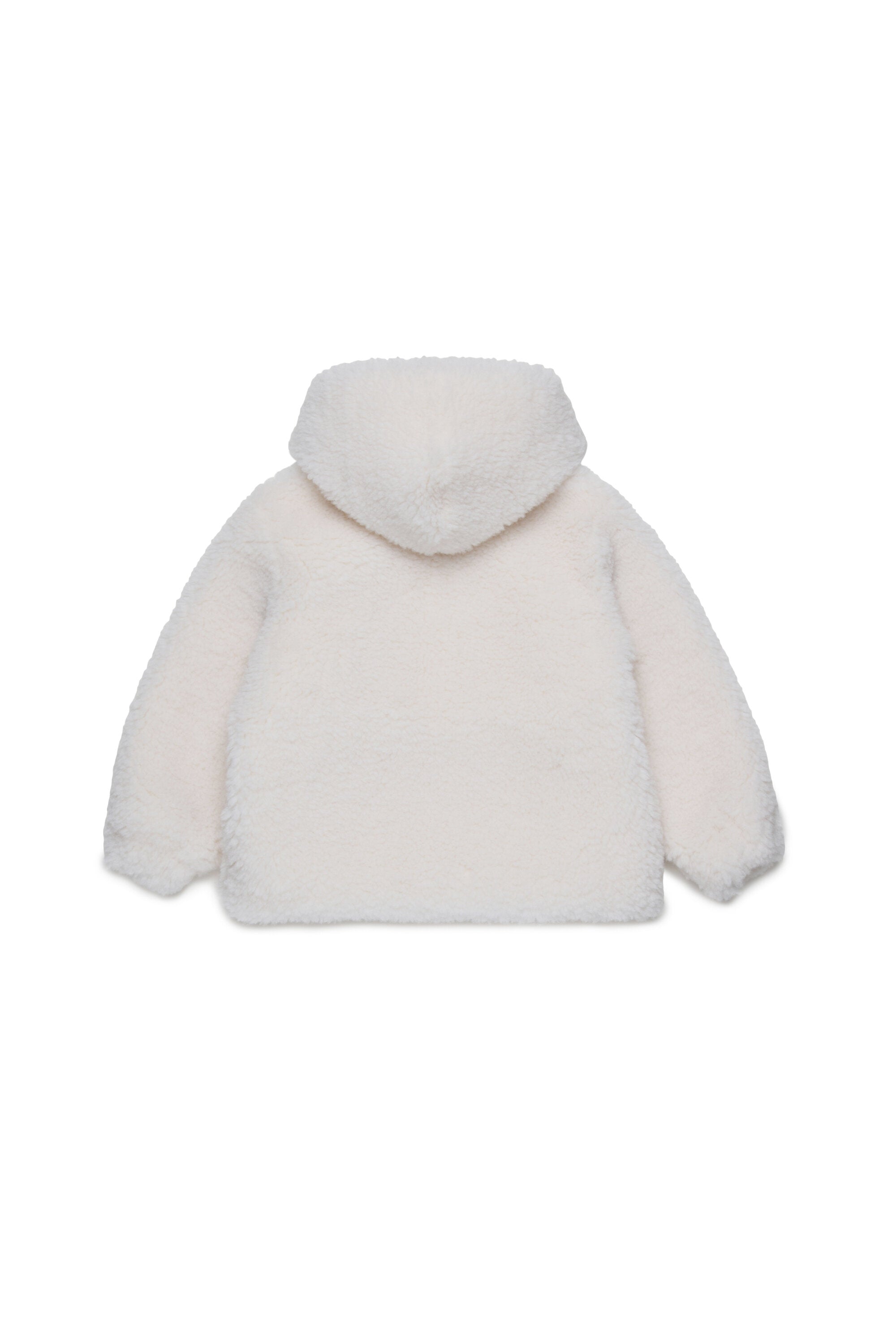 Hooded hooded teddy jacket with logo