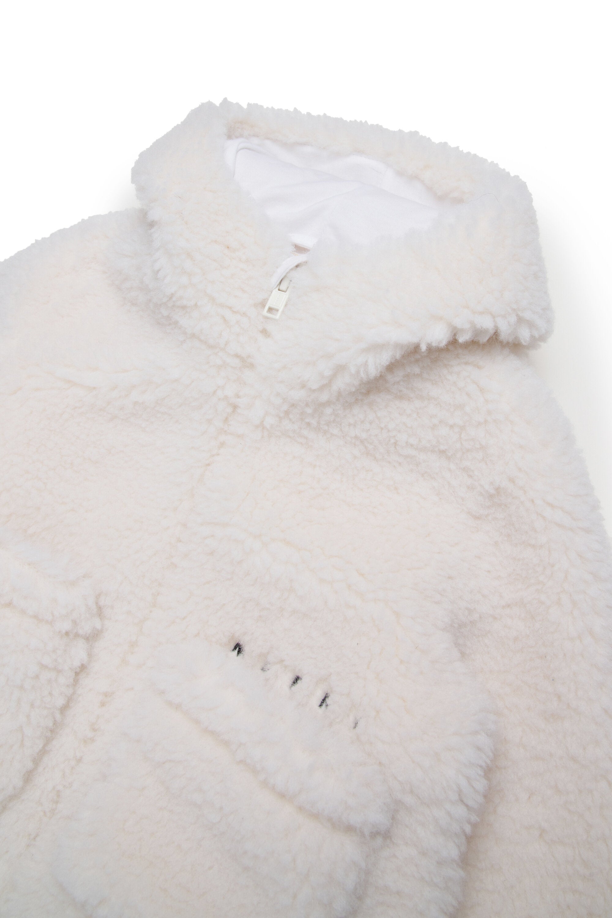 Hooded hooded teddy jacket with logo