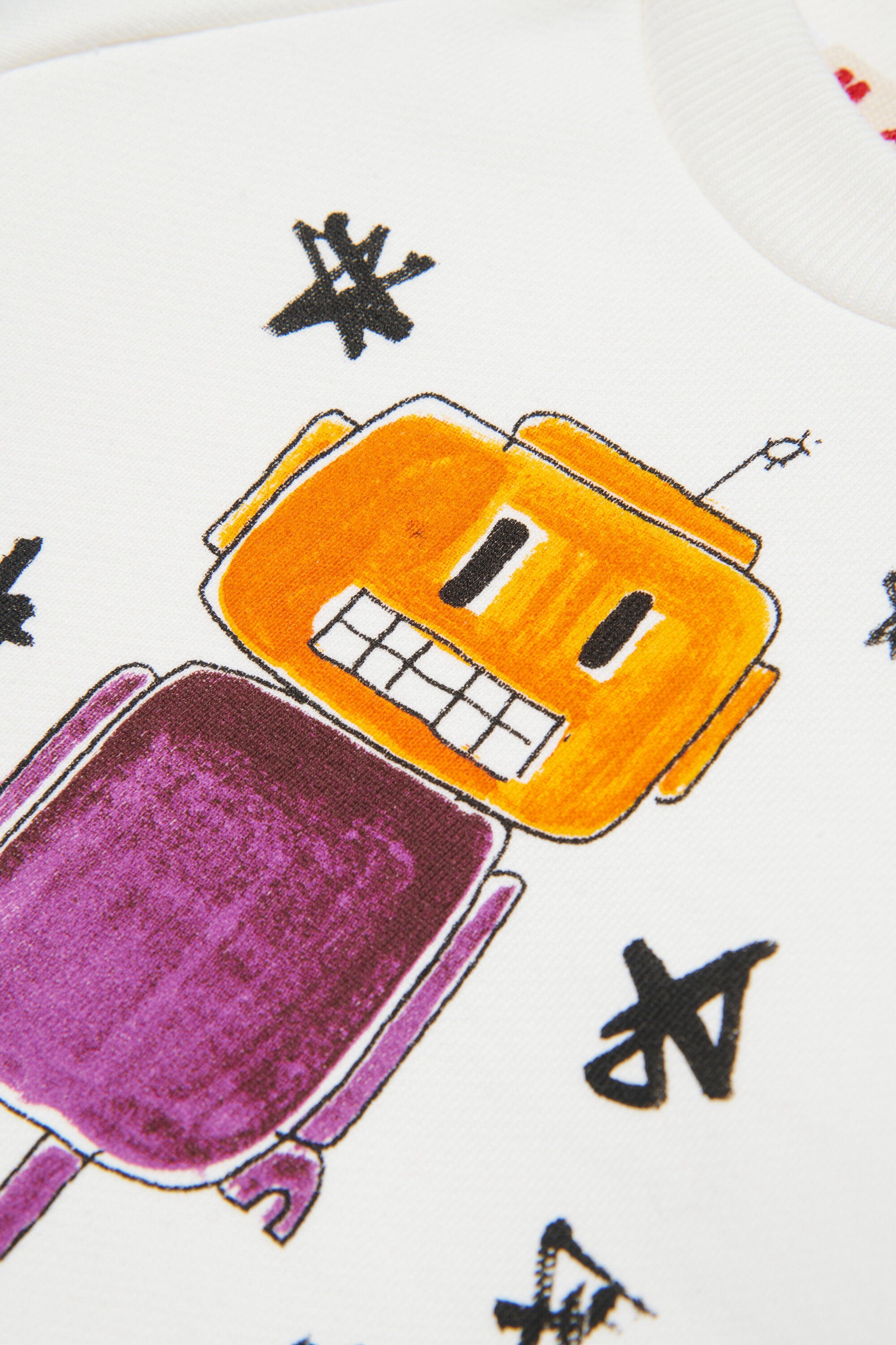 ギャラクシープリントのクルーネックスウェットシャツ