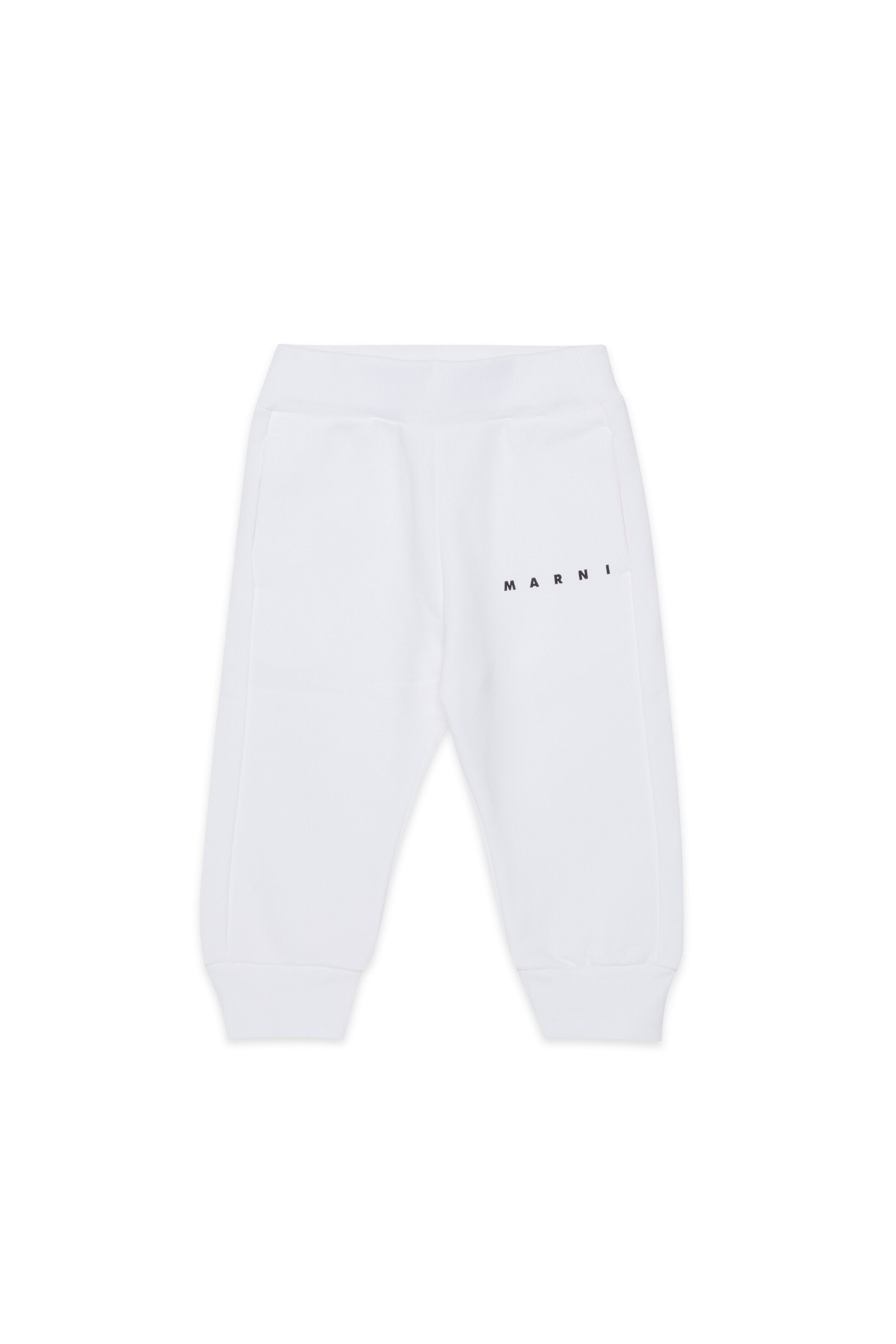 Fleece jogger pants with logo