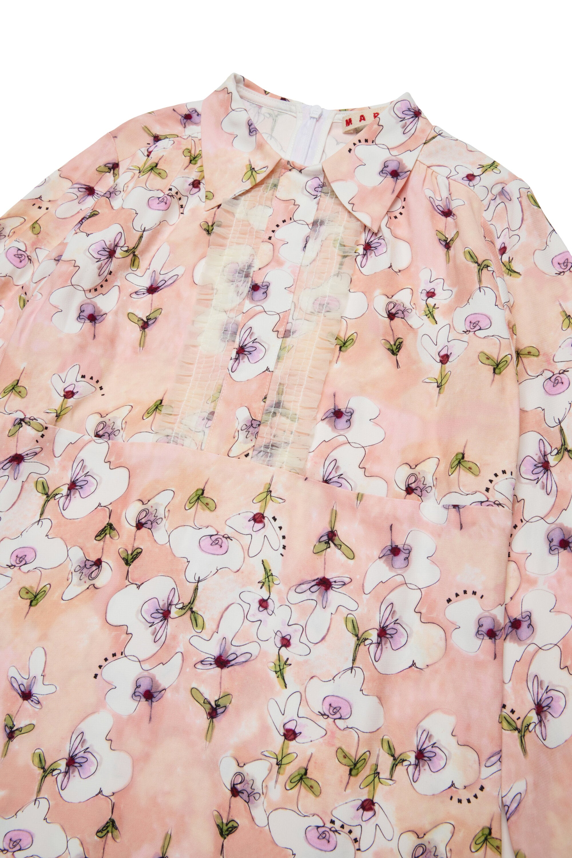 Monet allover satin mini dress