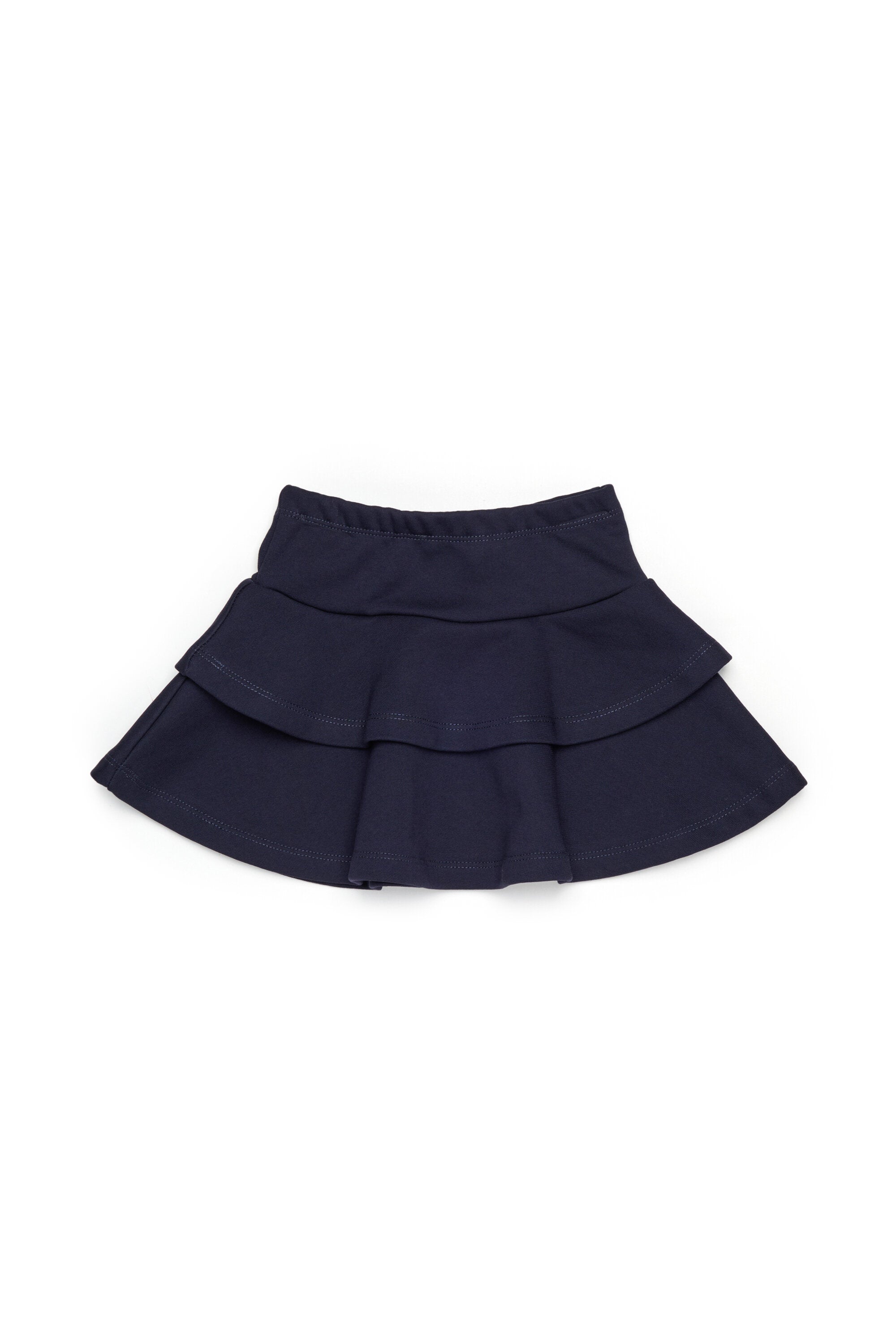Fleece short flounced skirt