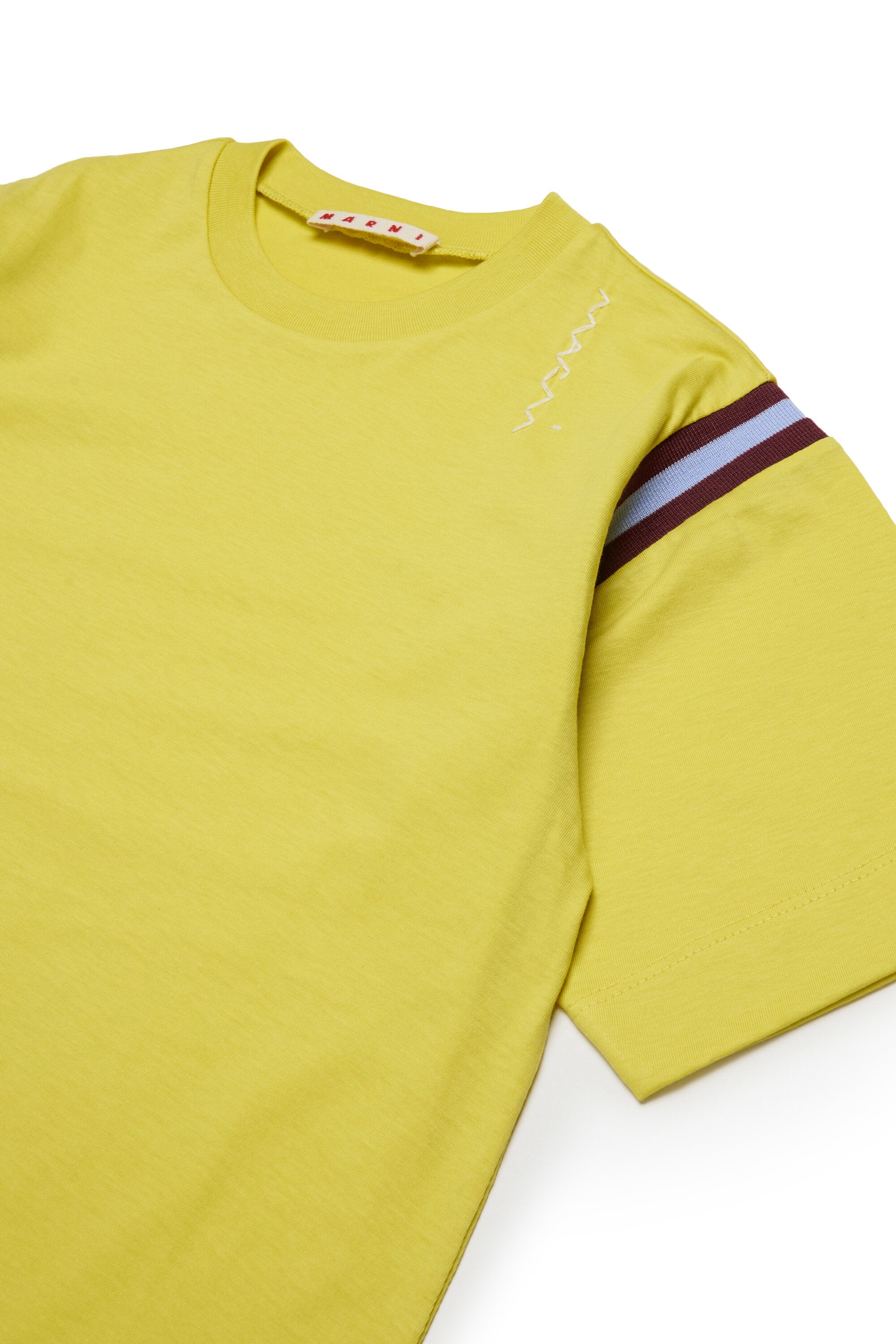 Jersey T-shirt with striped armholes