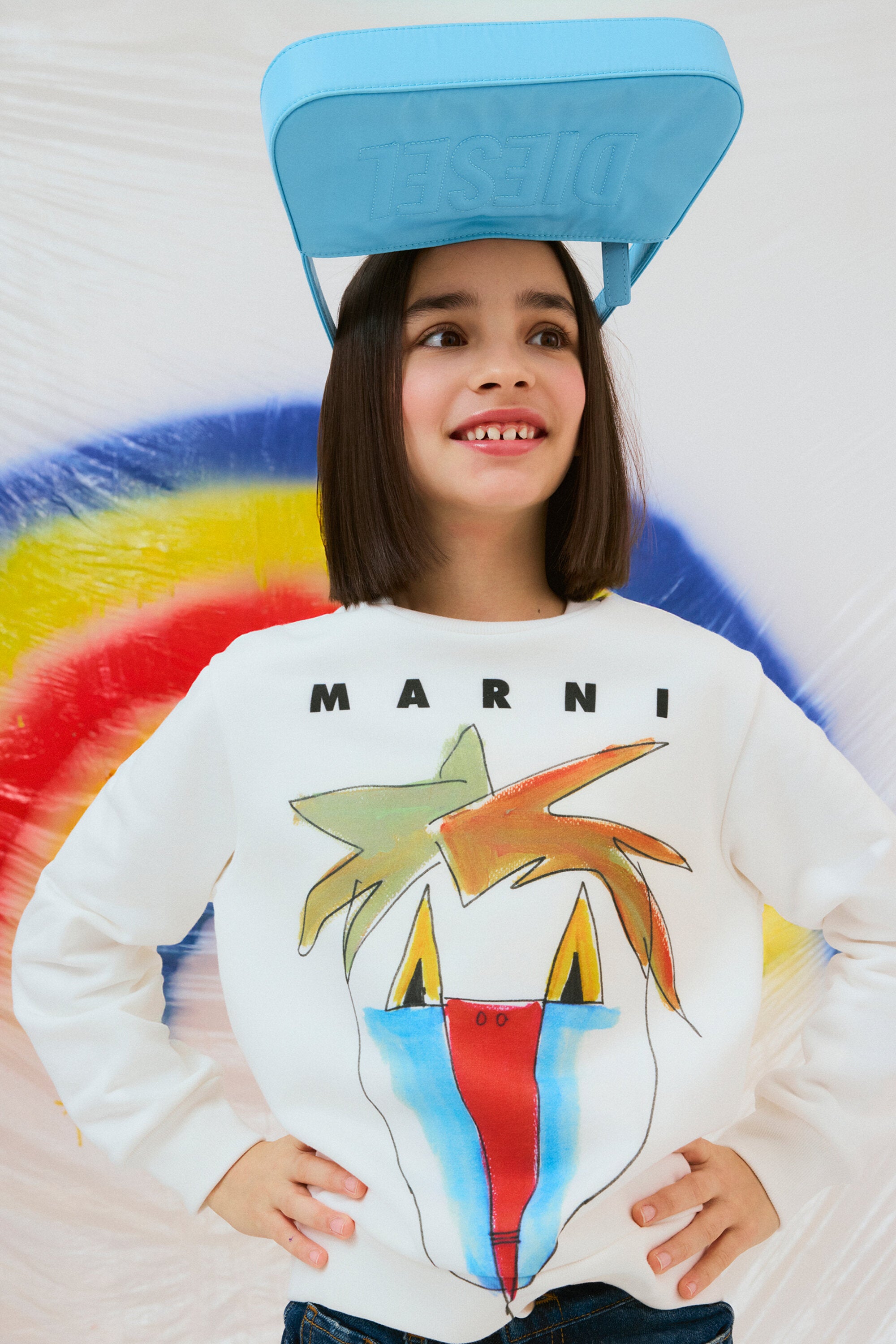 Jungle・グラフィックのクルーネックスウェットシャツ