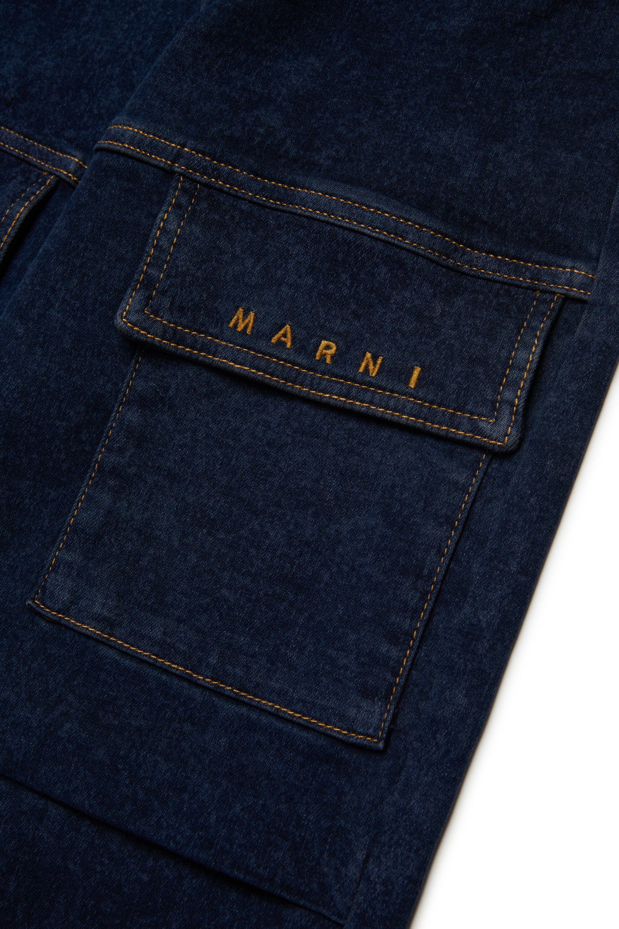 Dark marbled cargo jeans with pockets