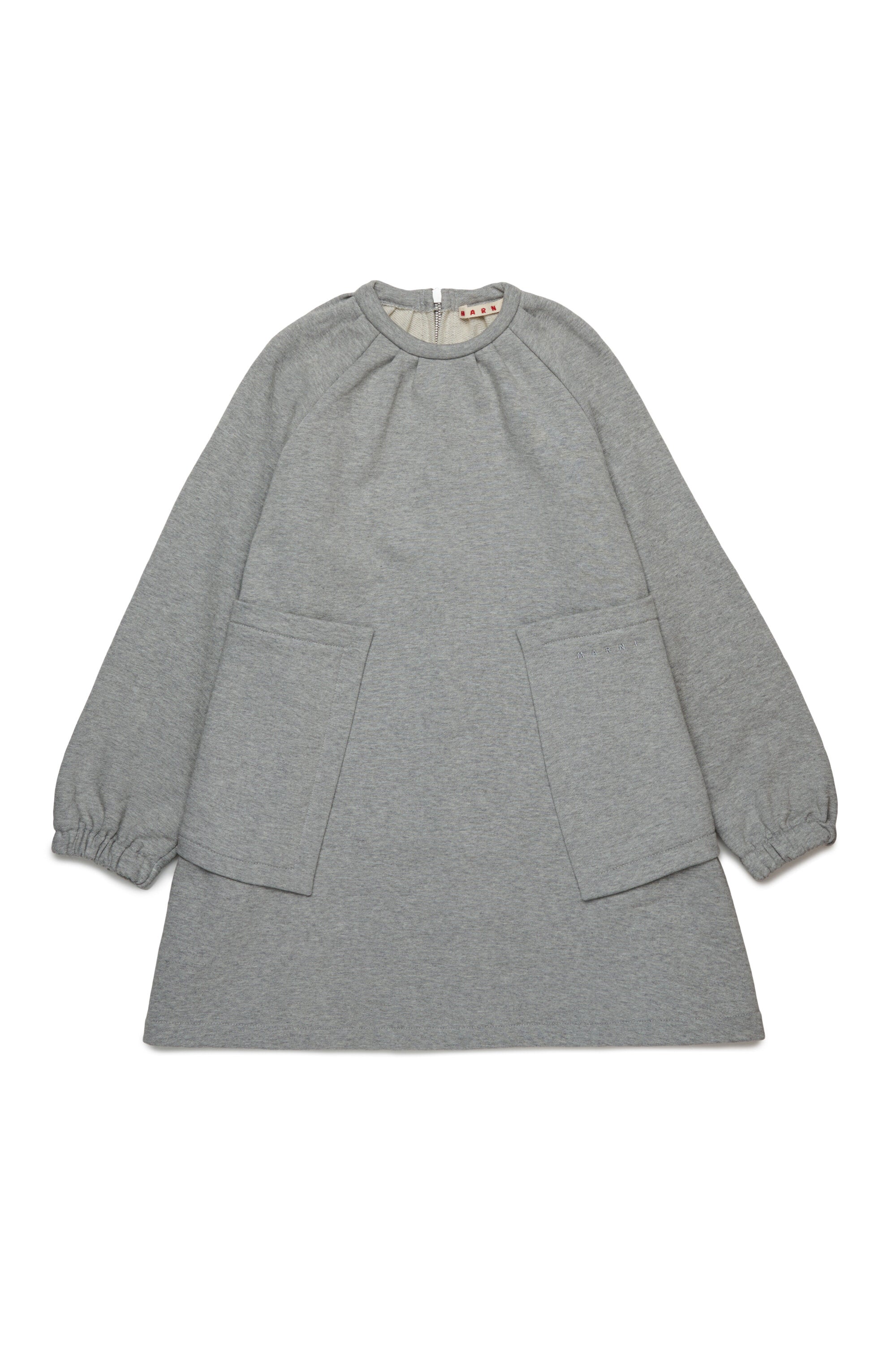 パッチポケット付きミニフリースドレス