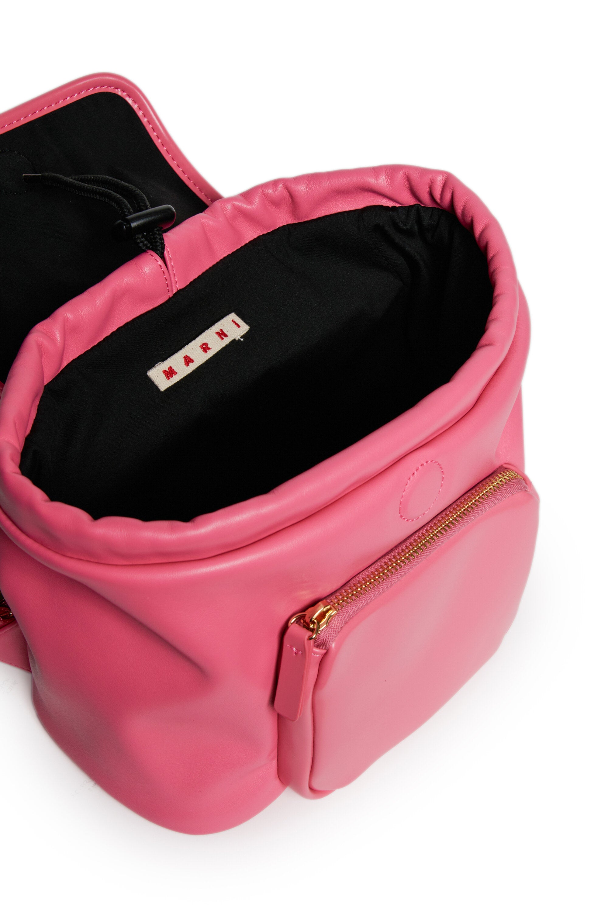 ロゴ入りコーティング生地バックパック