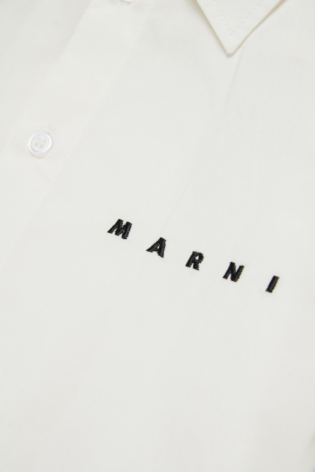 Embroidered logo poplin shirt
