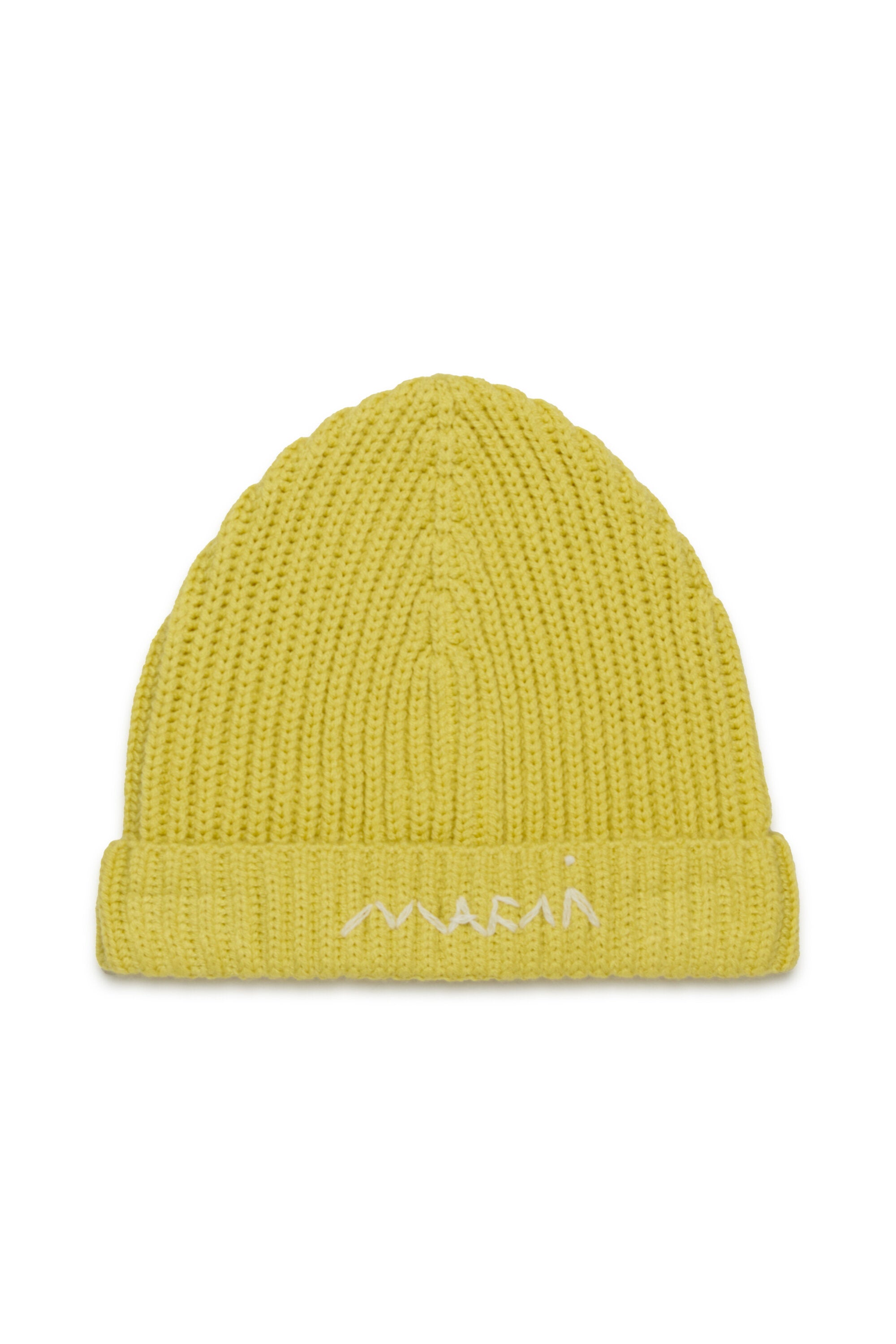 Wool-blend knit beanie