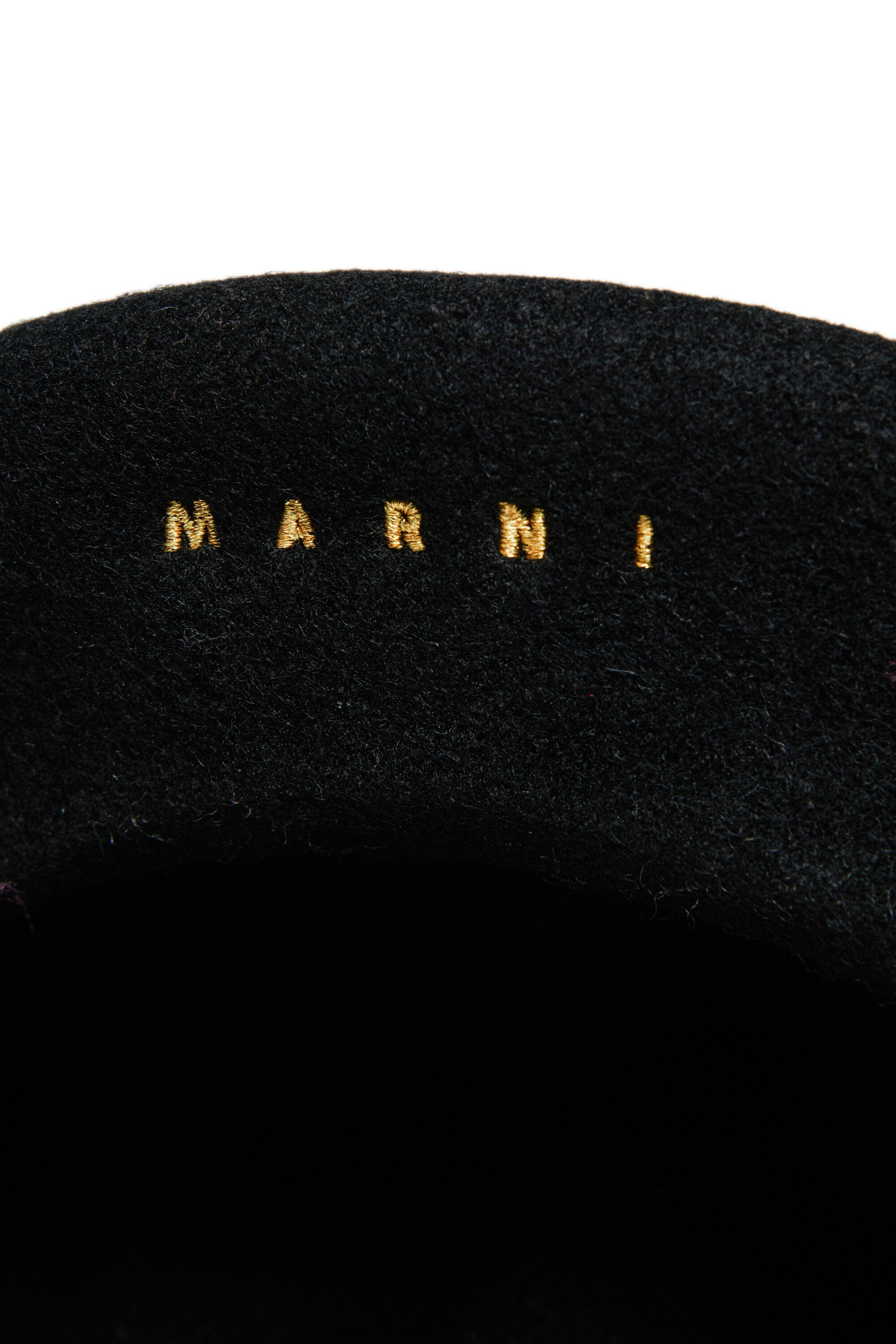 Wool-blend beret with logo