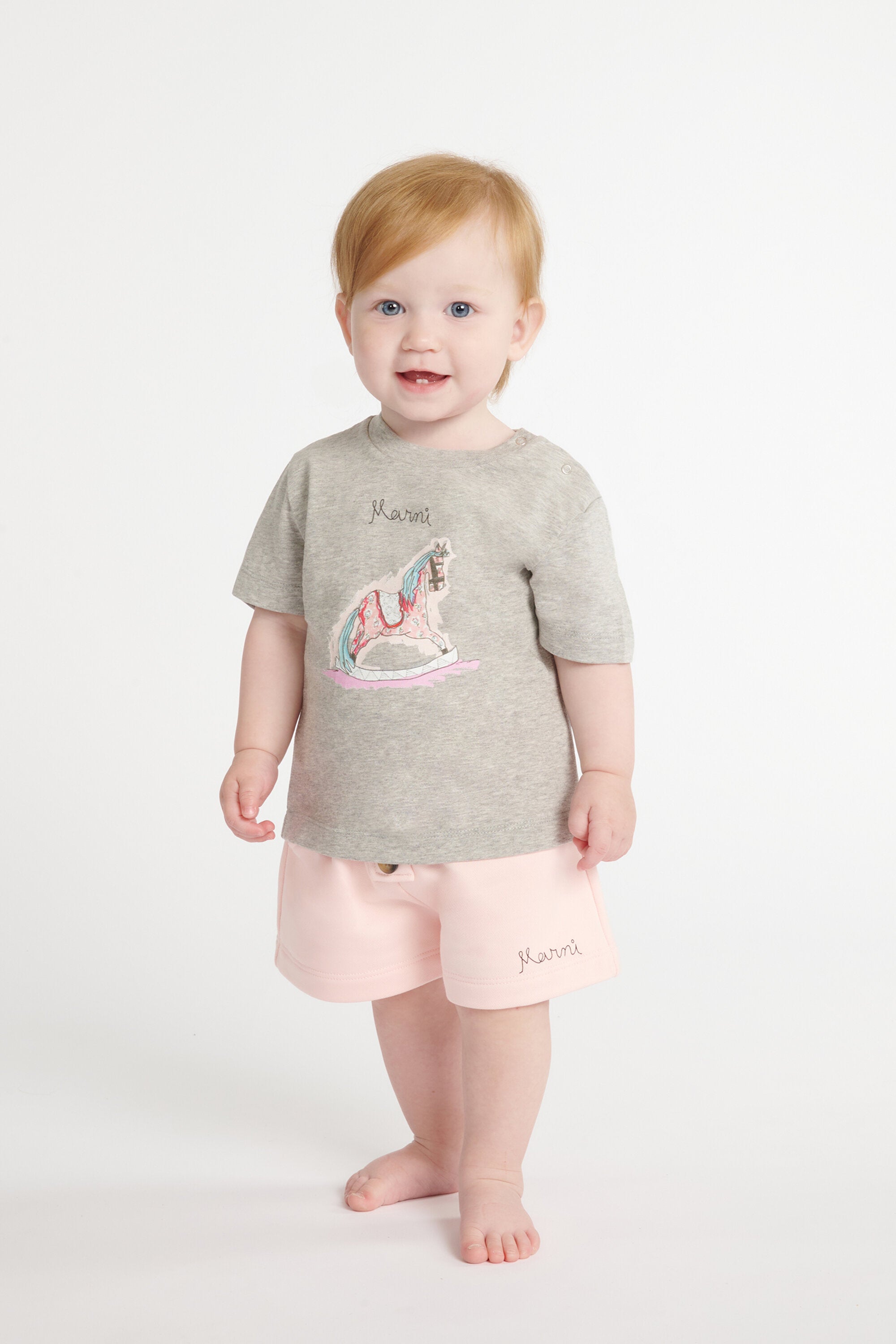 Fleece shorts with logo