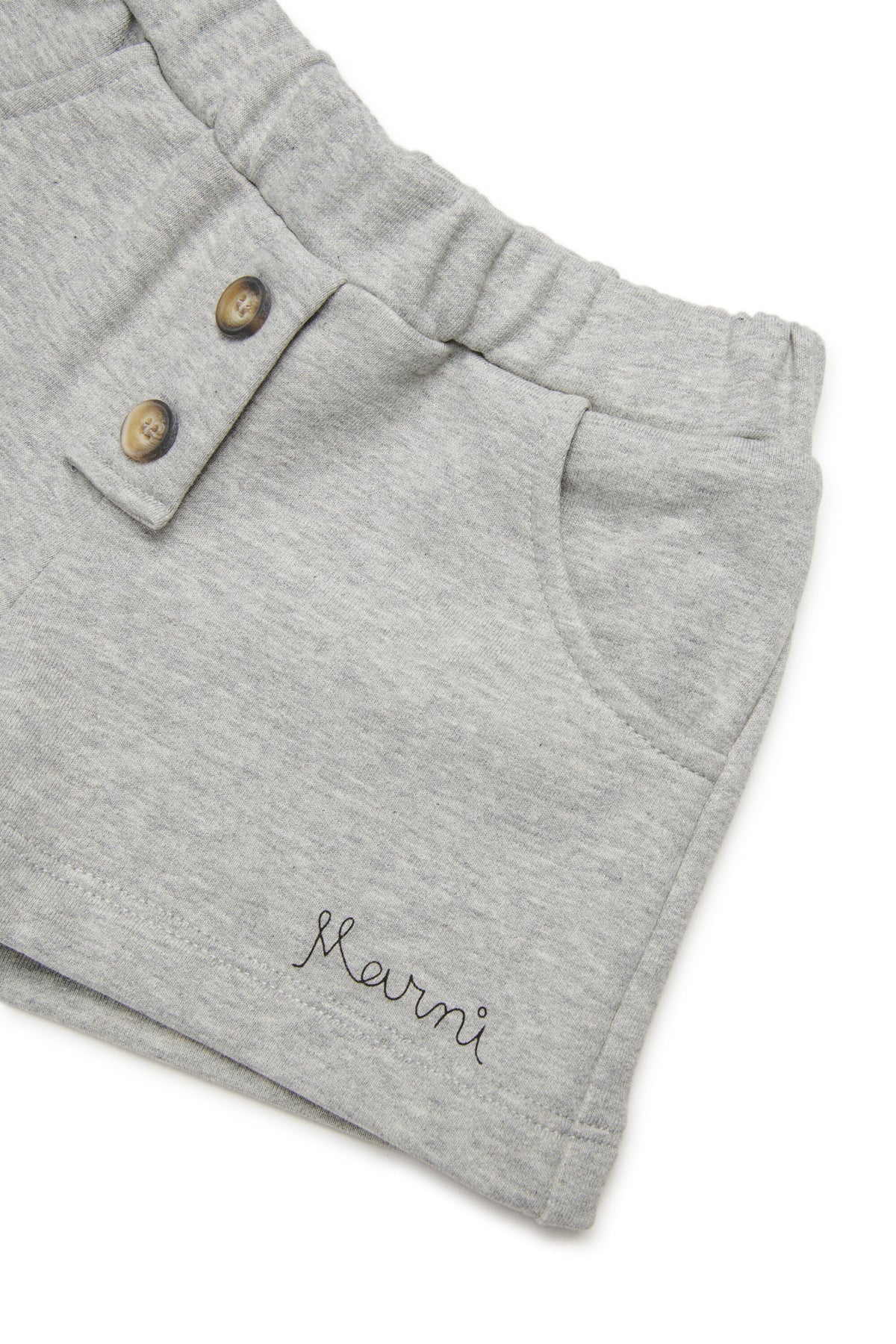 Fleece shorts with logo