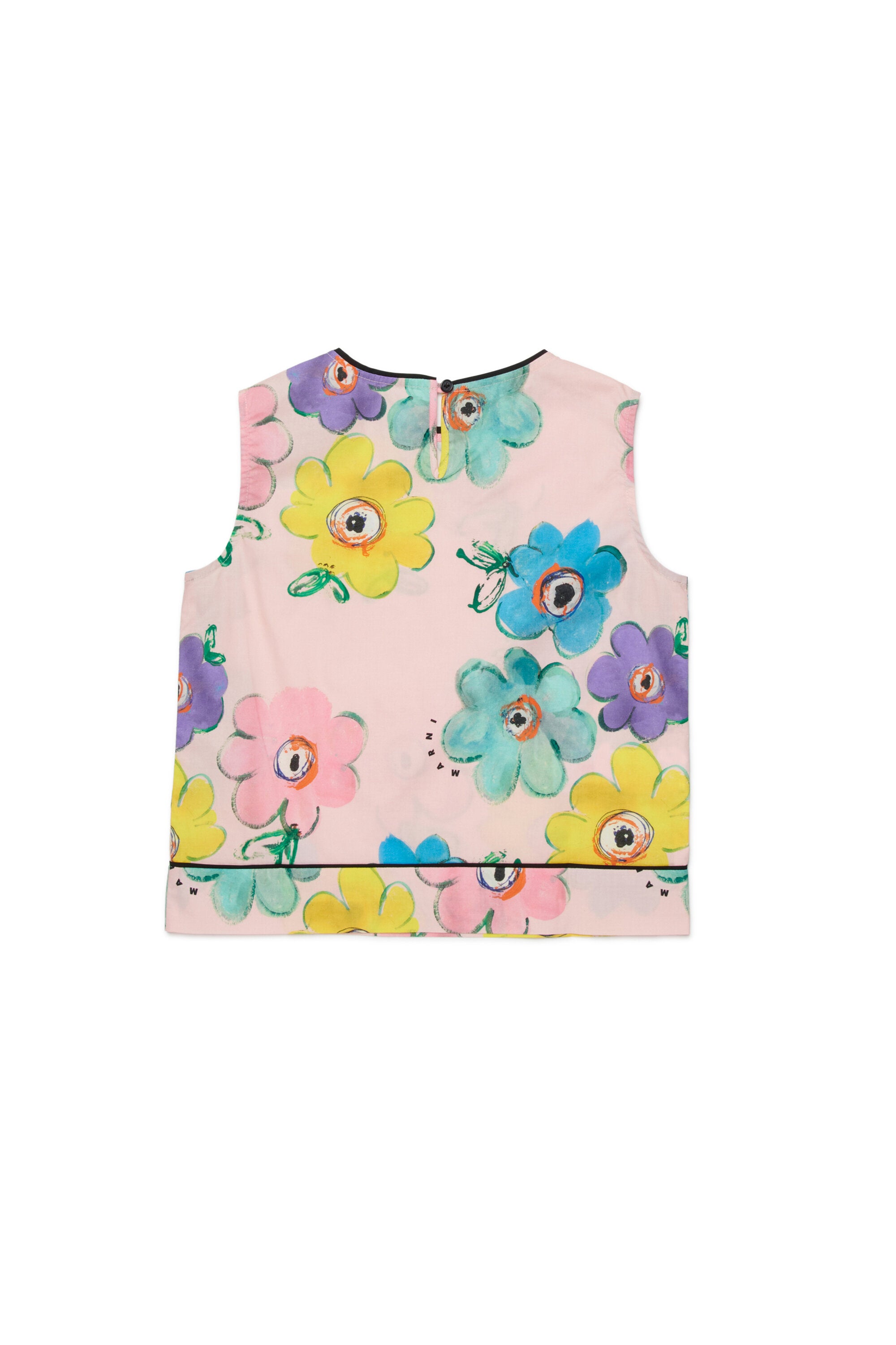 Sleeveless floral print shirt