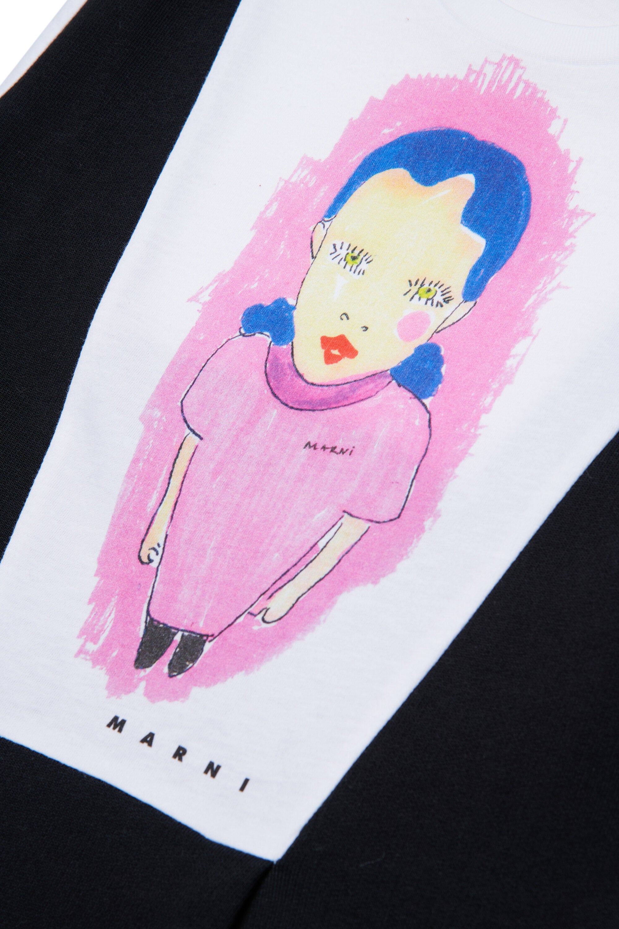 グラフィックプリントのショートドレス