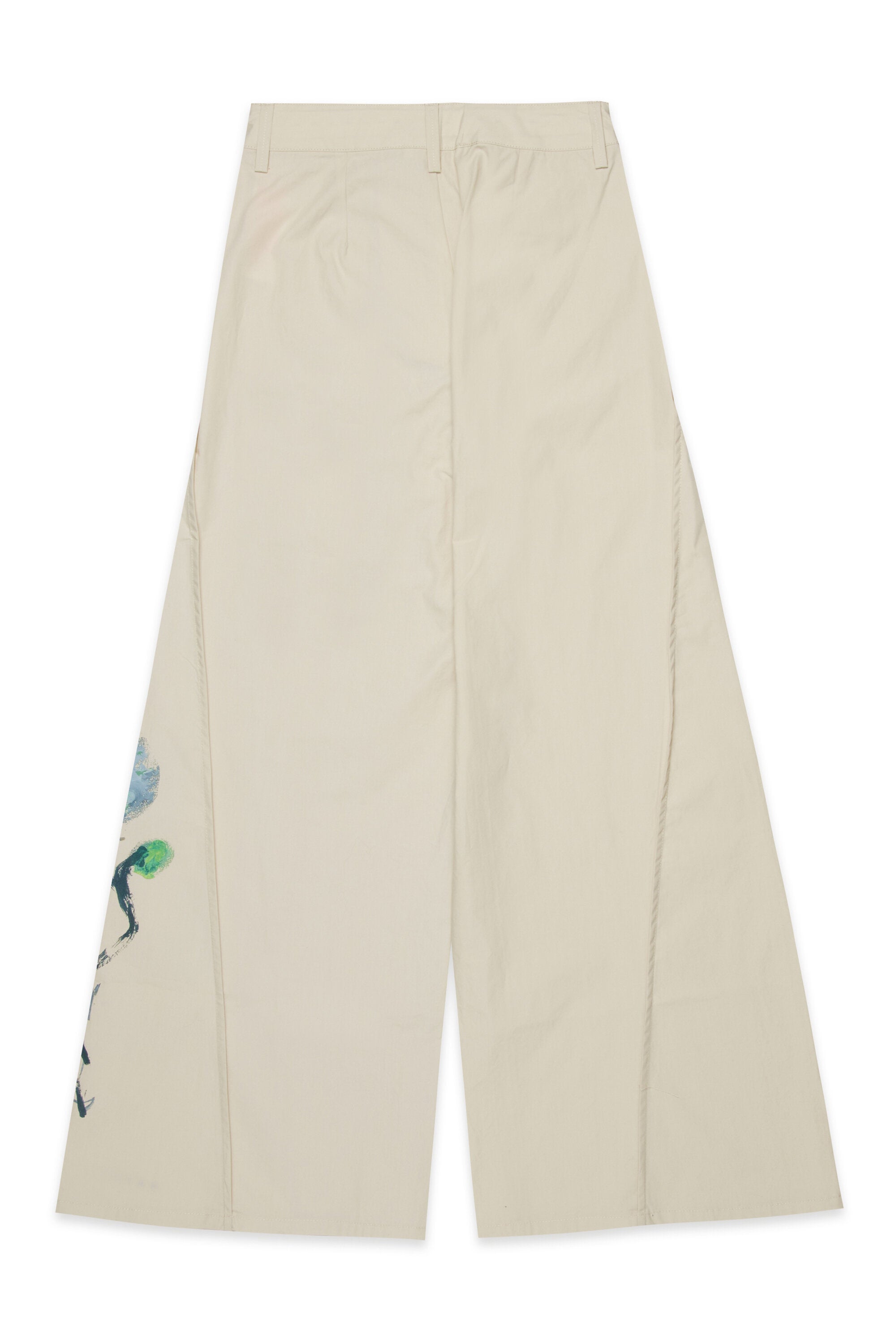 フローラルプリントのワイドパンツ