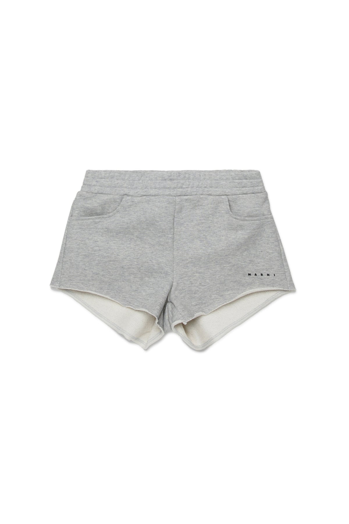 Fleece shorts with logo