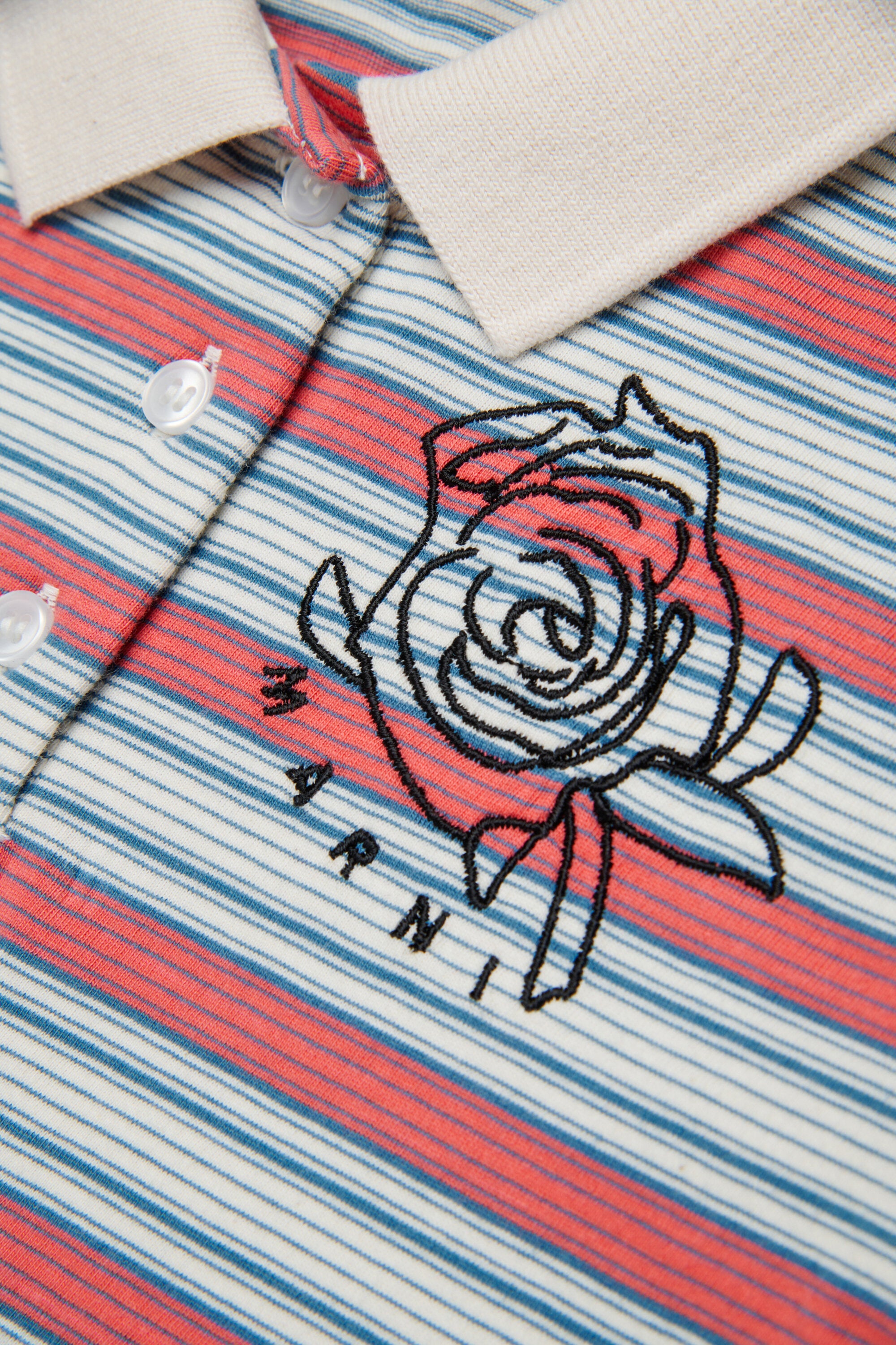 Striped polo shirt with logo