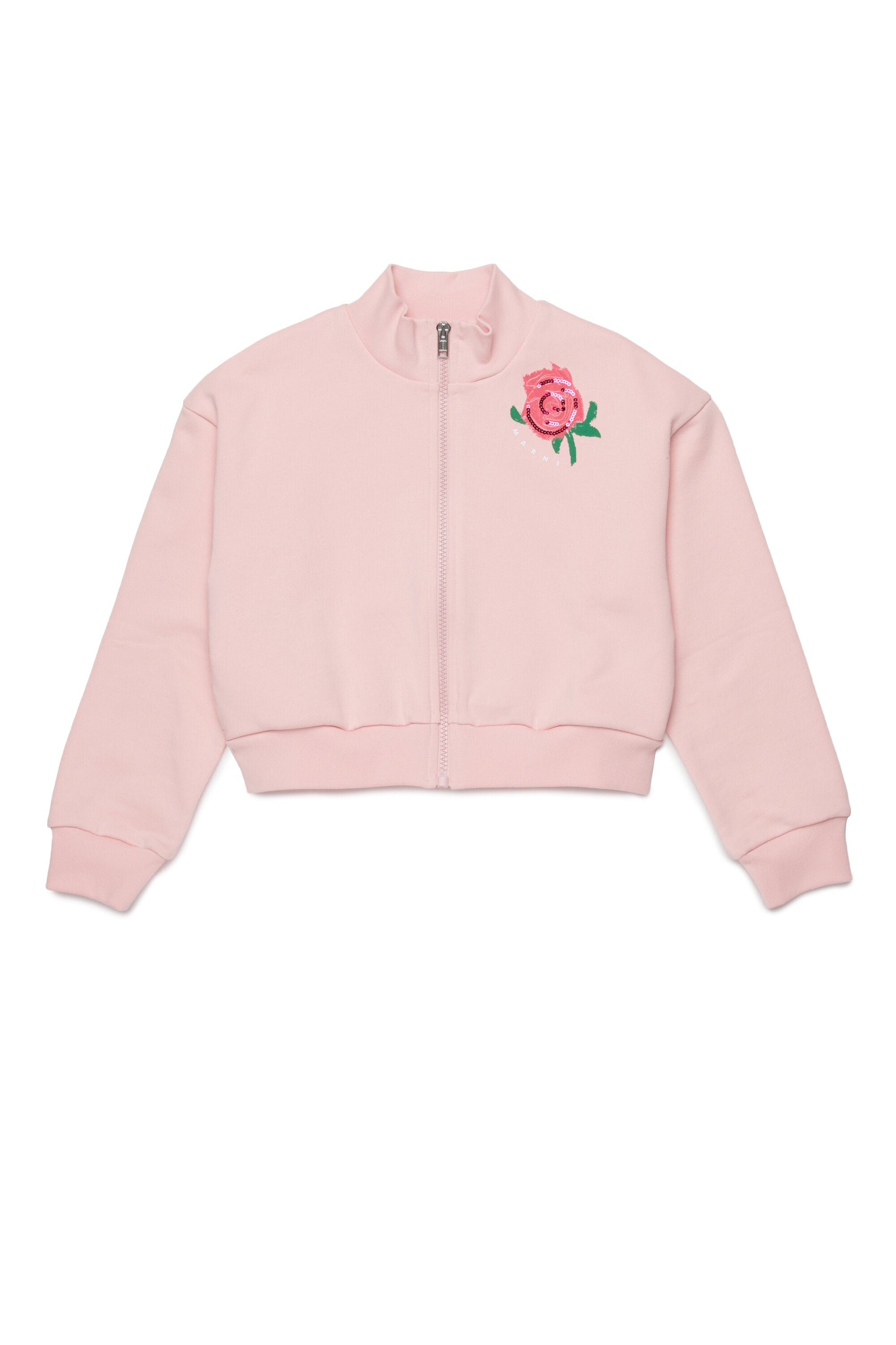 ロゴ入りフルジップスウェット