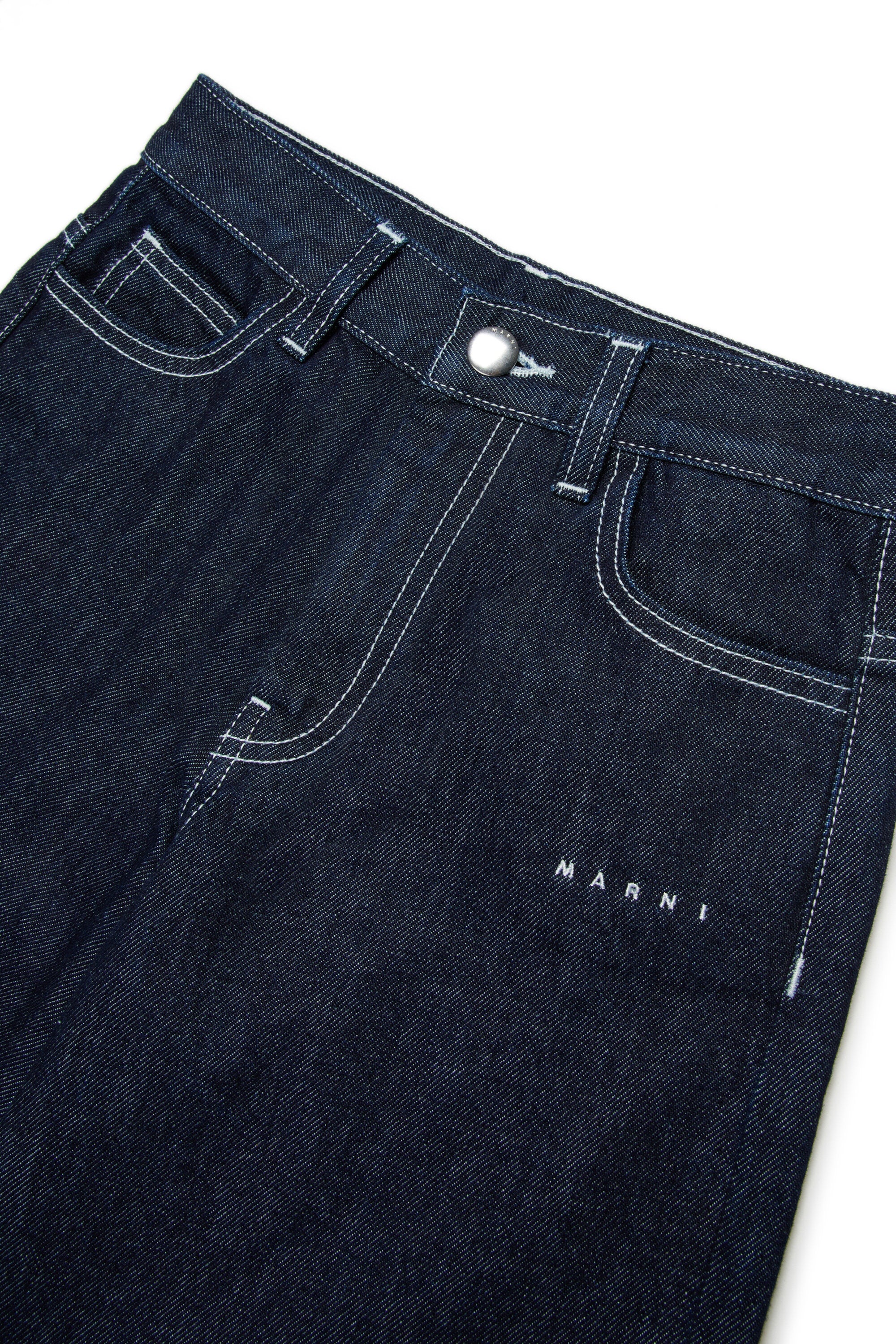 ダークブルーデニムショーツ