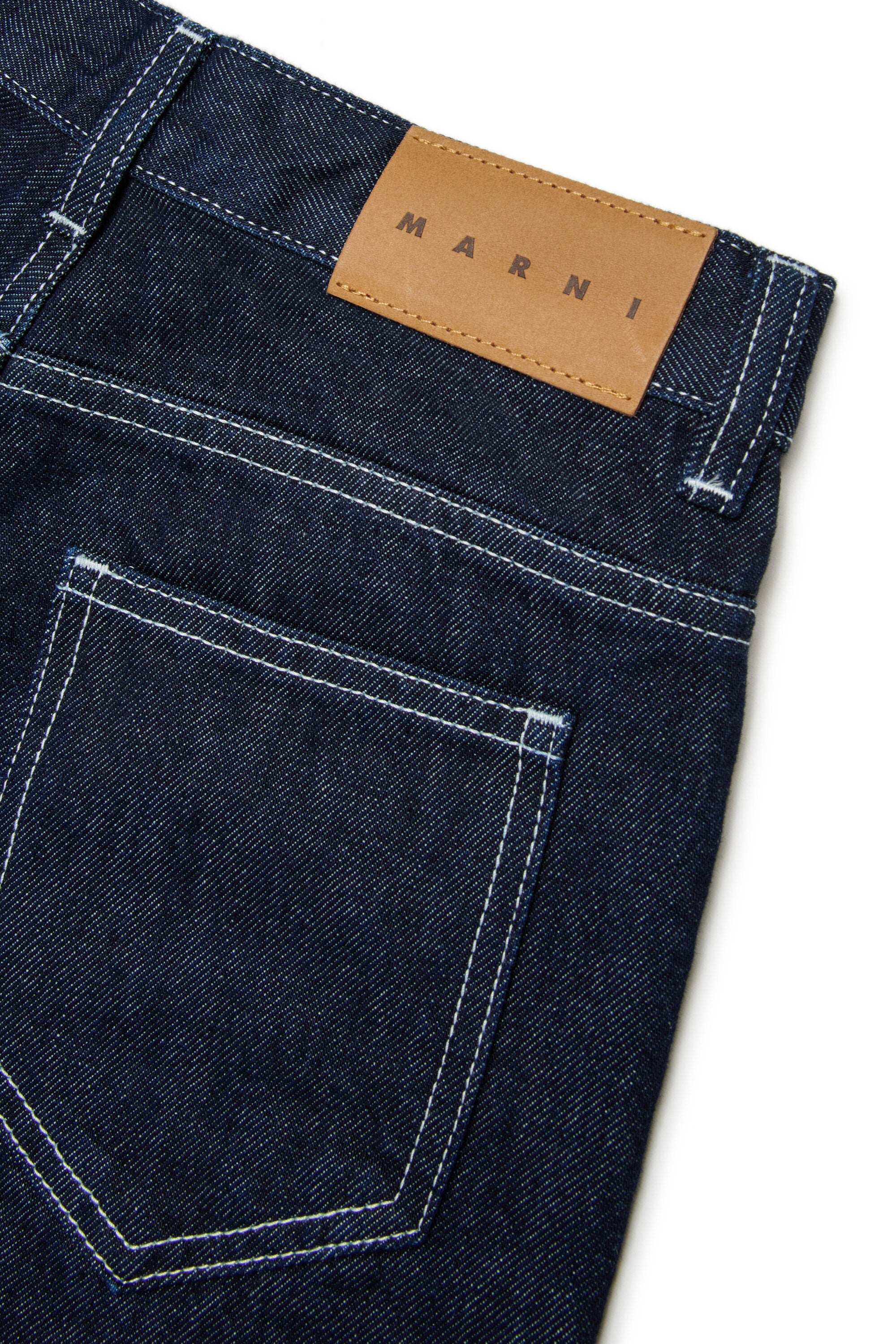 Dark blue denim shorts